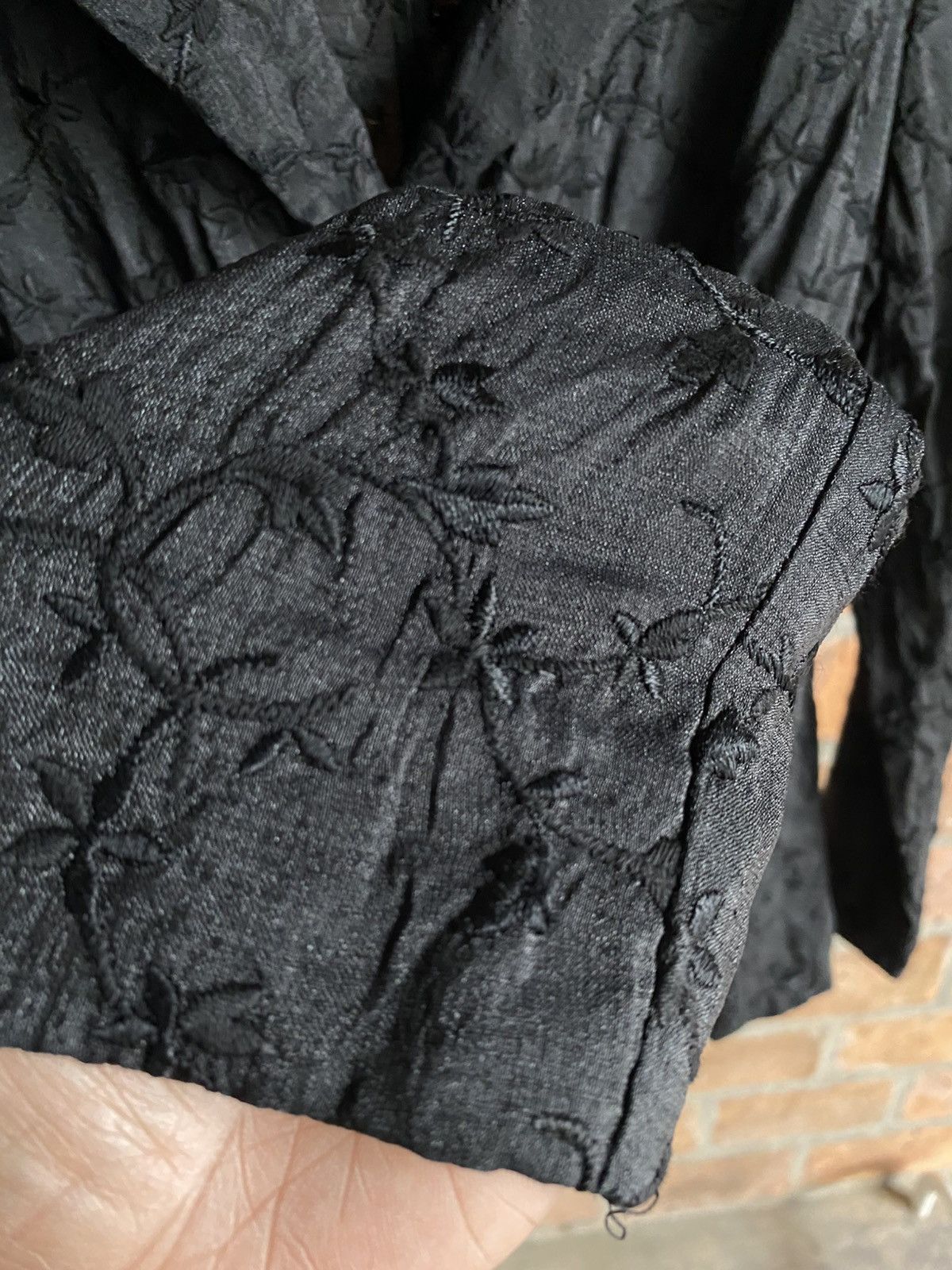 Sportmax SPORTMAX Black Floral Embroidered Silk Blazer. Size M / US 6-8 / IT 42-44 - 6 Thumbnail