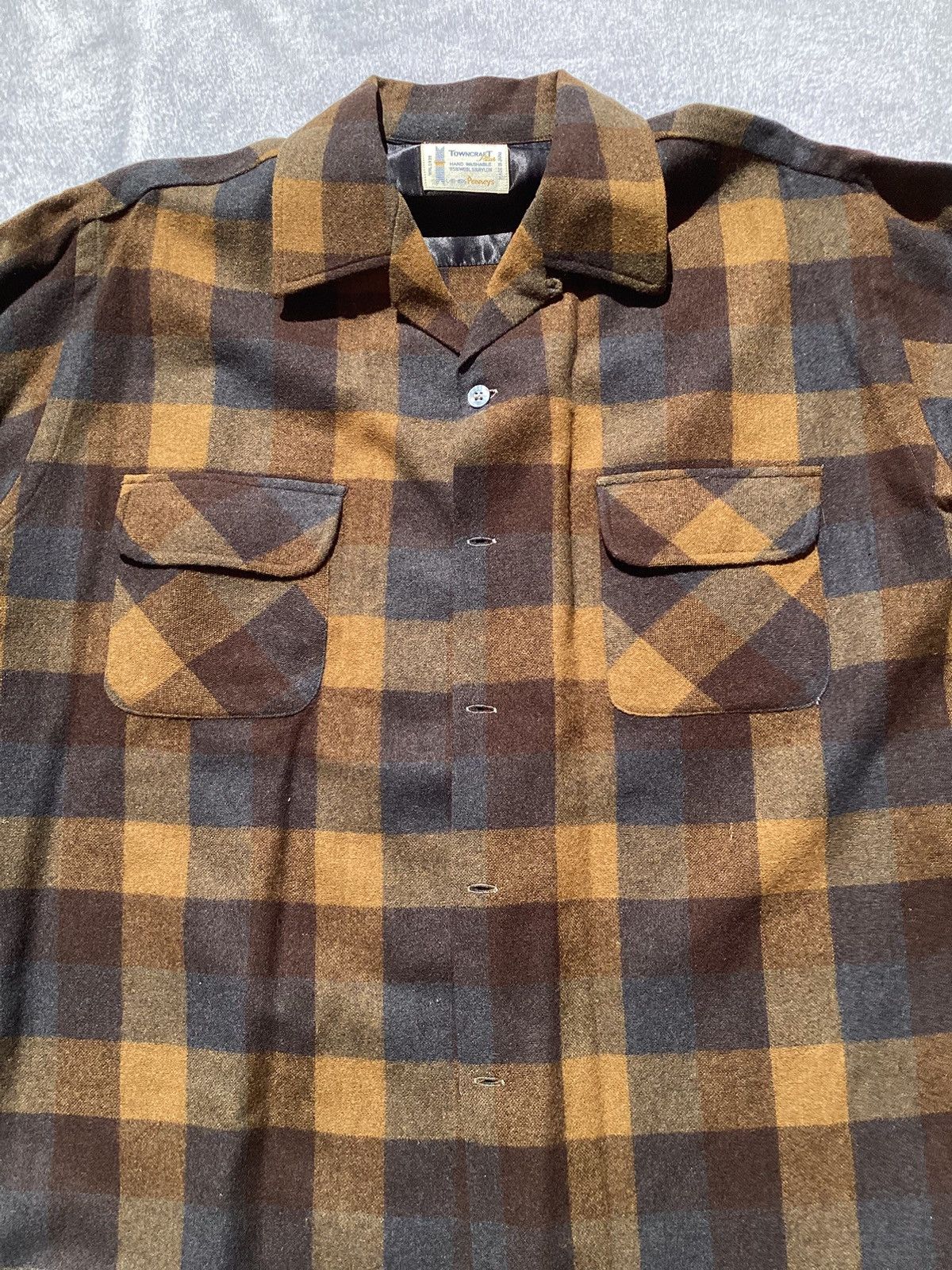 Towncraft × Vintage Vtg 80s/90s town craft plus by pennies wool plaid jacket Size US XL / EU 56 / 4 - 3 Thumbnail