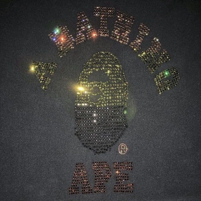 Bape × Swarovski BAPE Swarovski Gradient College Logo Pullover Hoodie NIGO Size US M / EU 48-50 / 2 - 4 Thumbnail