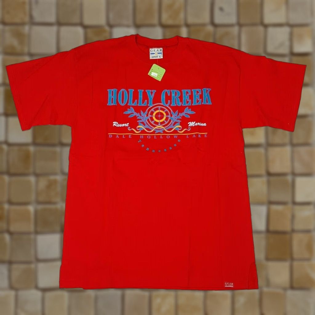 Nautica VINTAGE Y2K Holly Creek Resort Navy? Red Nautical Outdoor T Shirt Boat? No, can't add. Size US L / EU 52-54 / 3 - 1 Thumbnail