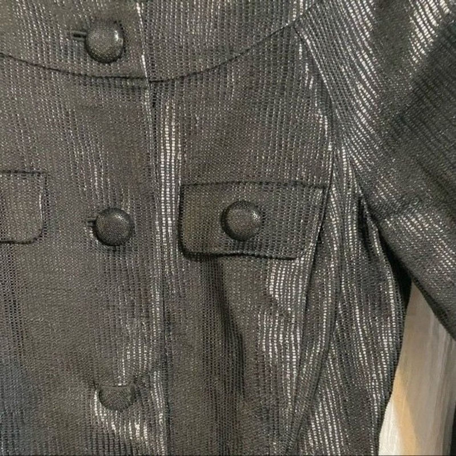 Other Doncaster Collection · Size 4 Shimmer Textured Belted Jacket Size S / US 4 / IT 40 - 6 Thumbnail