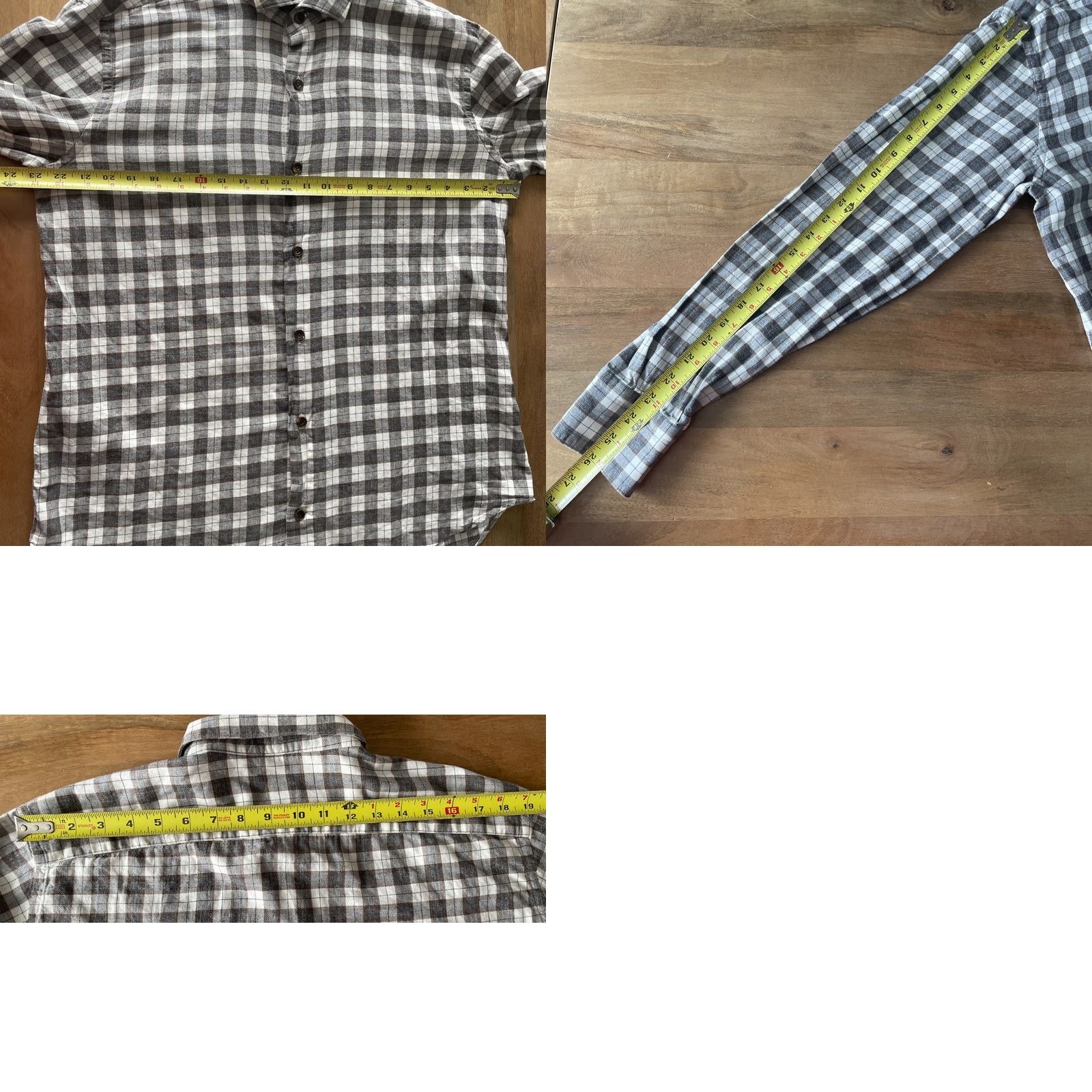 Eleventy VINTAGE Eleventy Platinum Flannel Shirt Men XL Gingham Plaid Checkered 100% Cotton Italy Size US XL / EU 56 / 4 - 8 Thumbnail