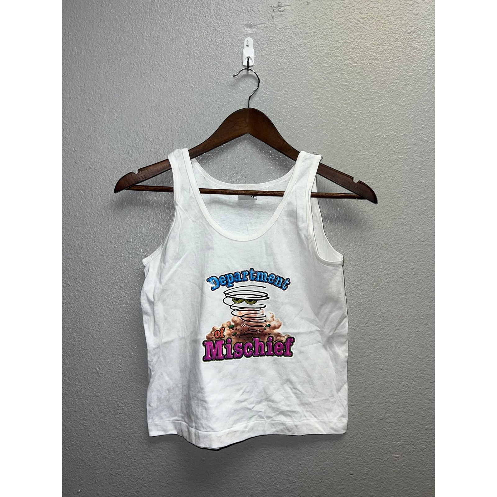 Vintage Womens Vintage Iron On Tank Shirt Roach Mischief 80s Tee S Size S / US 4 / IT 40 - 1 Thumbnail
