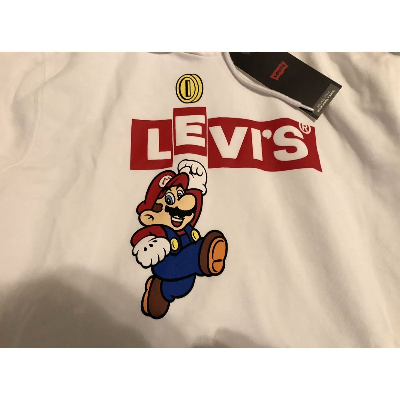 Levi's Levi's Pullover Hoodie Levis X Super Mario White Size Small Men NWT Cotton Sweater Shirt Hoodie Size US S / EU 44-46 / 1 - 2 Thumbnail