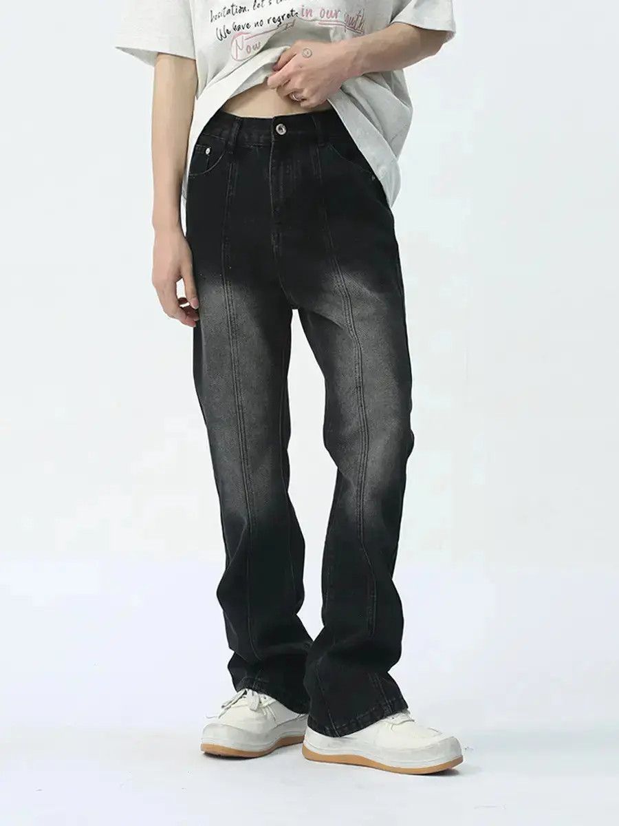 Japanese Brand Retro loose gradient micro flared jeans Size US 32 / EU 48 - 2 Thumbnail