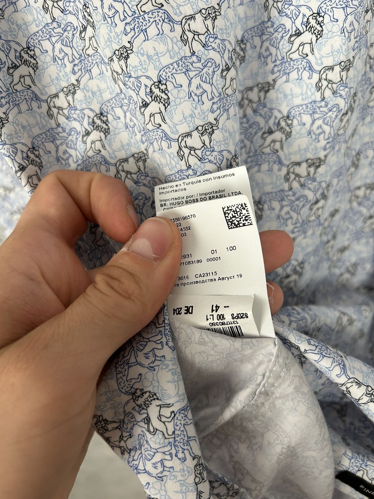 Hugo Boss Hugo Boss Animal Shirt Alternative Hype Y2K 00s Grunge Rare Size US L / EU 52-54 / 3 - 8 Thumbnail