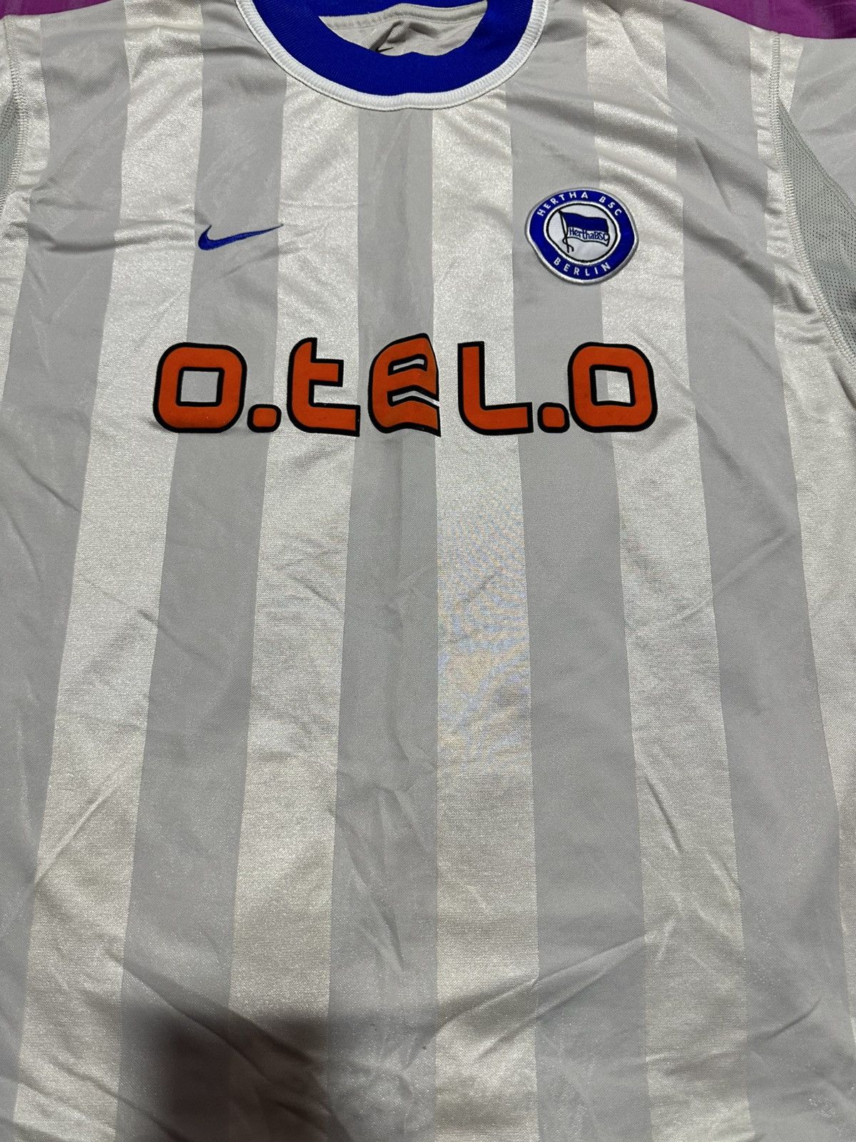 Vintage Vtg 00-01 heartha berlin away footbal jersey Size US L / EU 52-54 / 3 - 7 Thumbnail