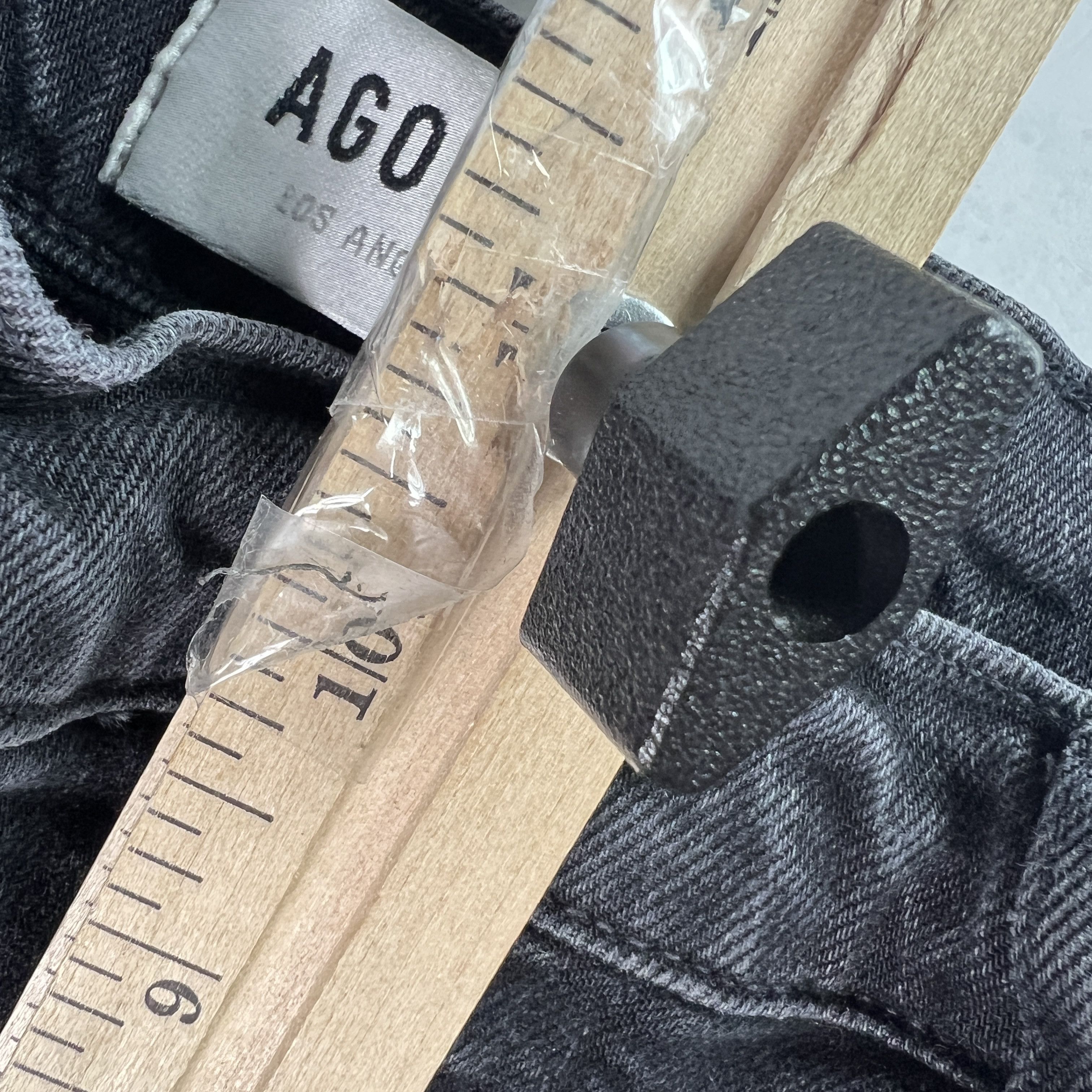 Agolde AGOLDE Jeans Riley Crop Mid Rise Straight Black Faded Denim Size 26" / US 2 / IT 38 - 19 Thumbnail