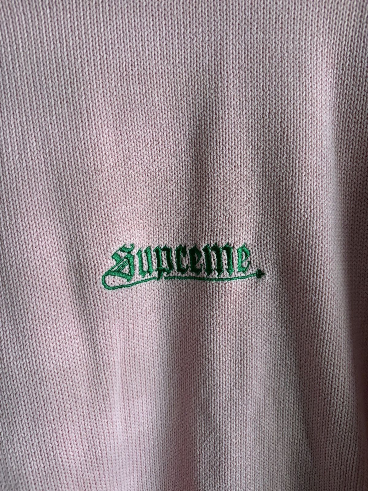 Supreme Supreme Old English Sweater (Pink) Size US XL / EU 56 / 4 - 11 Thumbnail