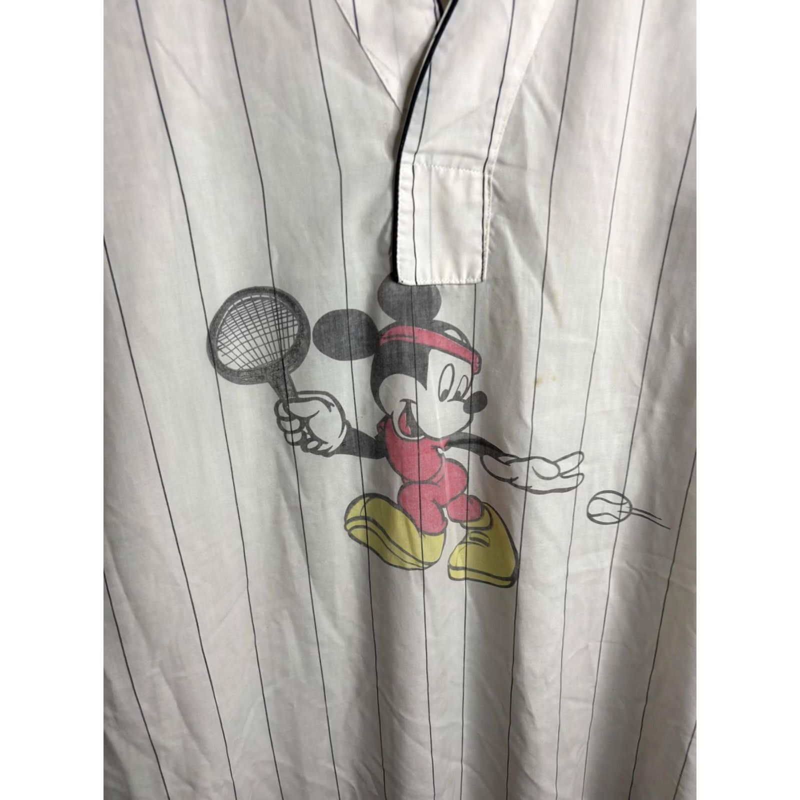 Disney VINTAGE Disney Mickey Mouse Sleepshirt Womens One Size White Kaftan Nightgown Size ONE SIZE - 2 Thumbnail