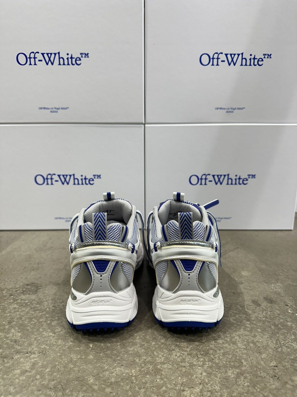 Off-White OFF-WHITE - Be Right Back Sneakers White Blue Size US 8 / IT 38 - 4 Thumbnail