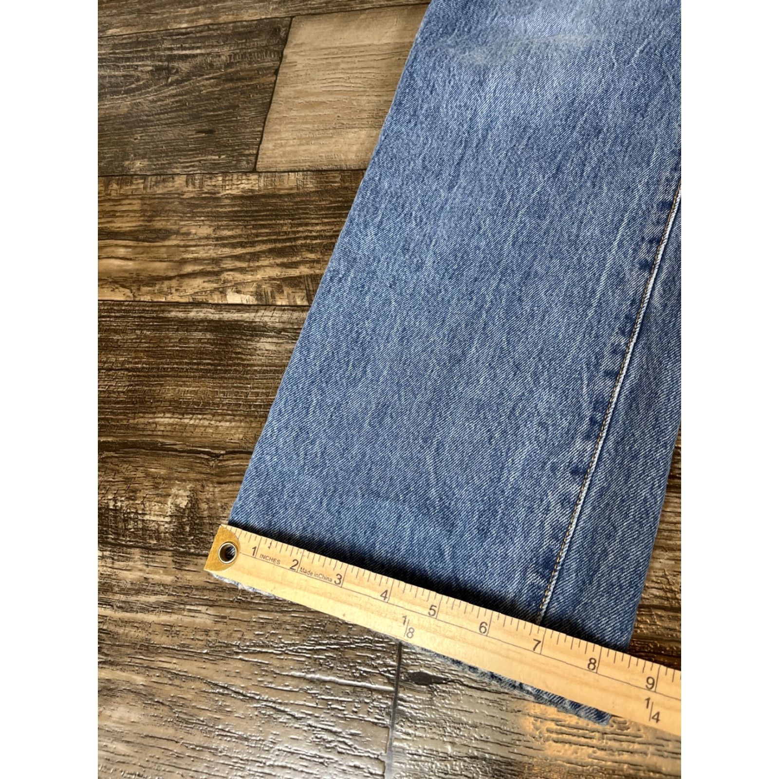 Levi's Levi's 501 Jeans Mens 36x30 Denim Light Wash Button Fly Straight Regular 5-Pocket City 90s Vintage Big E Pair Jeans Mens Size US 36 / EU 52 - 3 Thumbnail