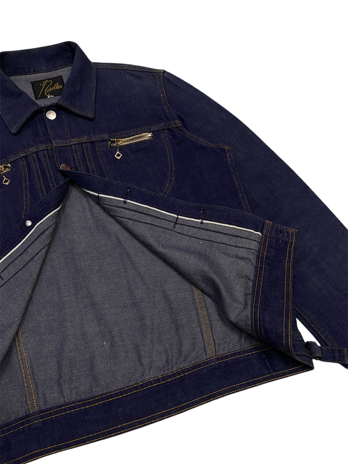 Needles 🪡Needles Selvedge Zip Chest Pocket Denim Jacket Size US S / EU 44-46 / 1 - 5 Thumbnail