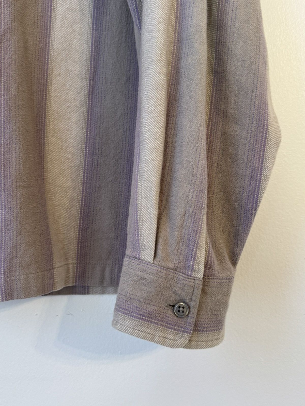 Supreme Supreme Stripe Flannel Zip Up Shirt - Grey / Large Size US L / EU 52-54 / 3 - 4 Thumbnail