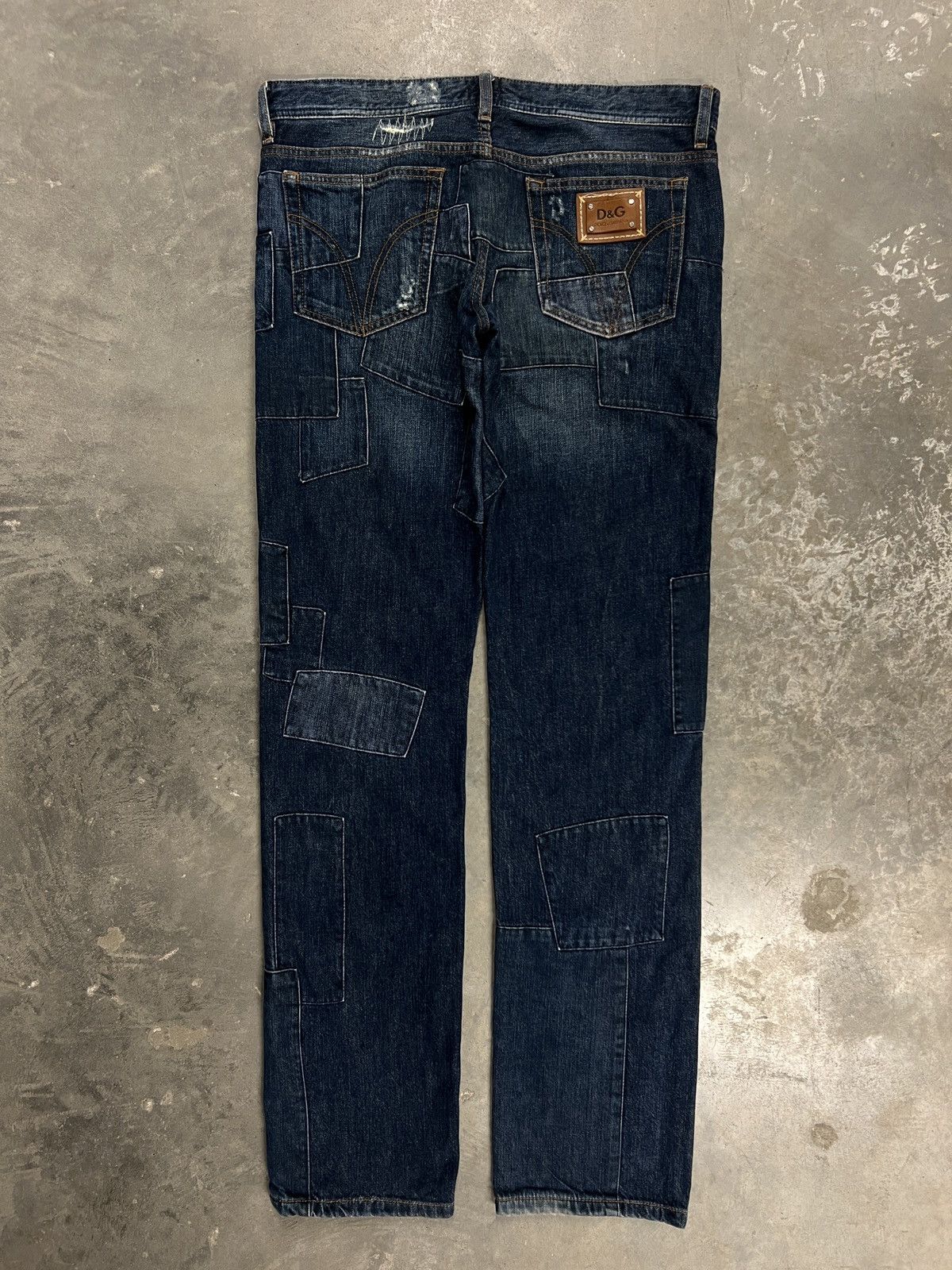 Dolce & Gabbana 00s Vintage Dolce & Gabbana Patchwork Jeans Size US 33 - 5 Thumbnail