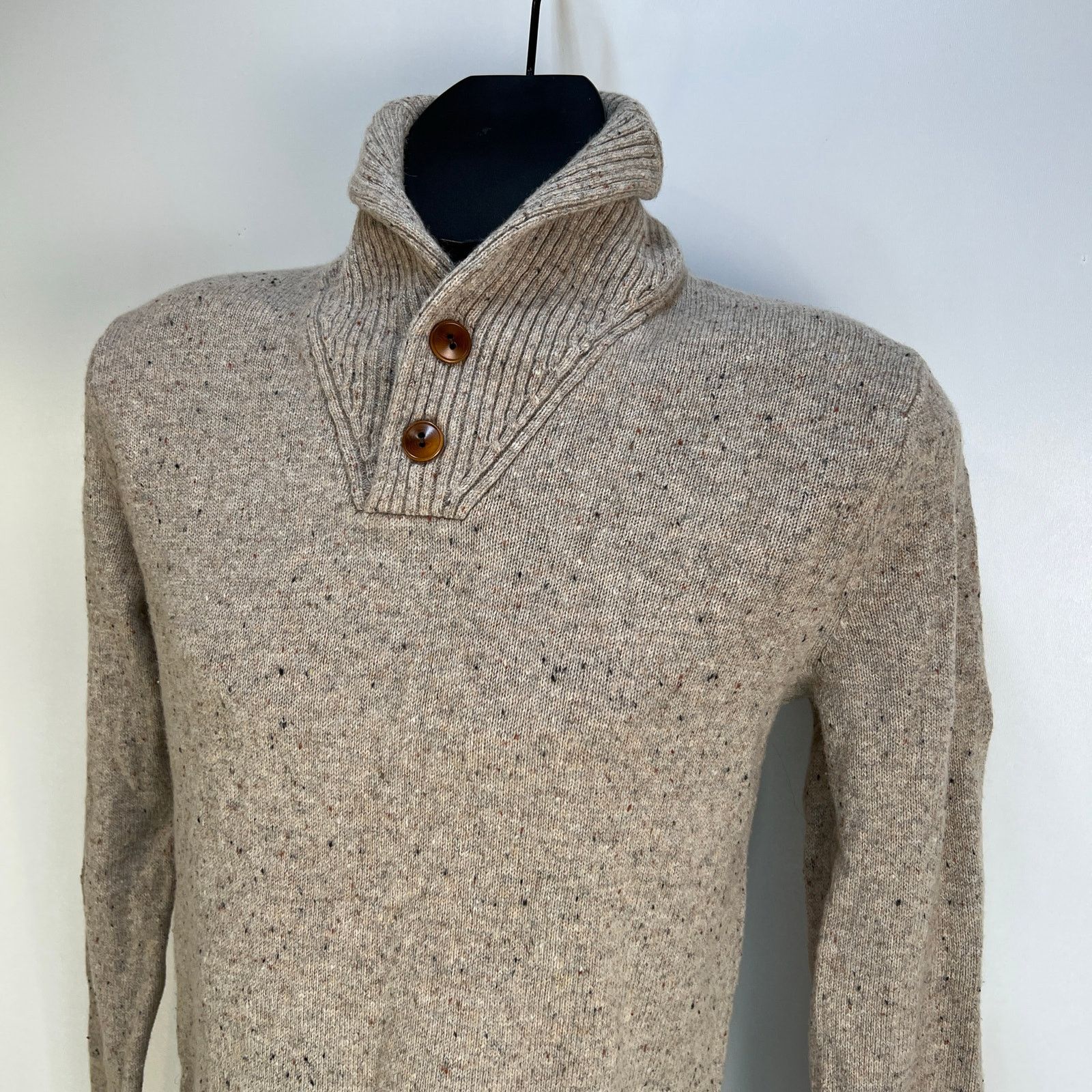 J.Crew J. Crew Rugged Merino Shawl Collar Donegal Sweater Size S / US 4 / IT 40 - 2 Thumbnail