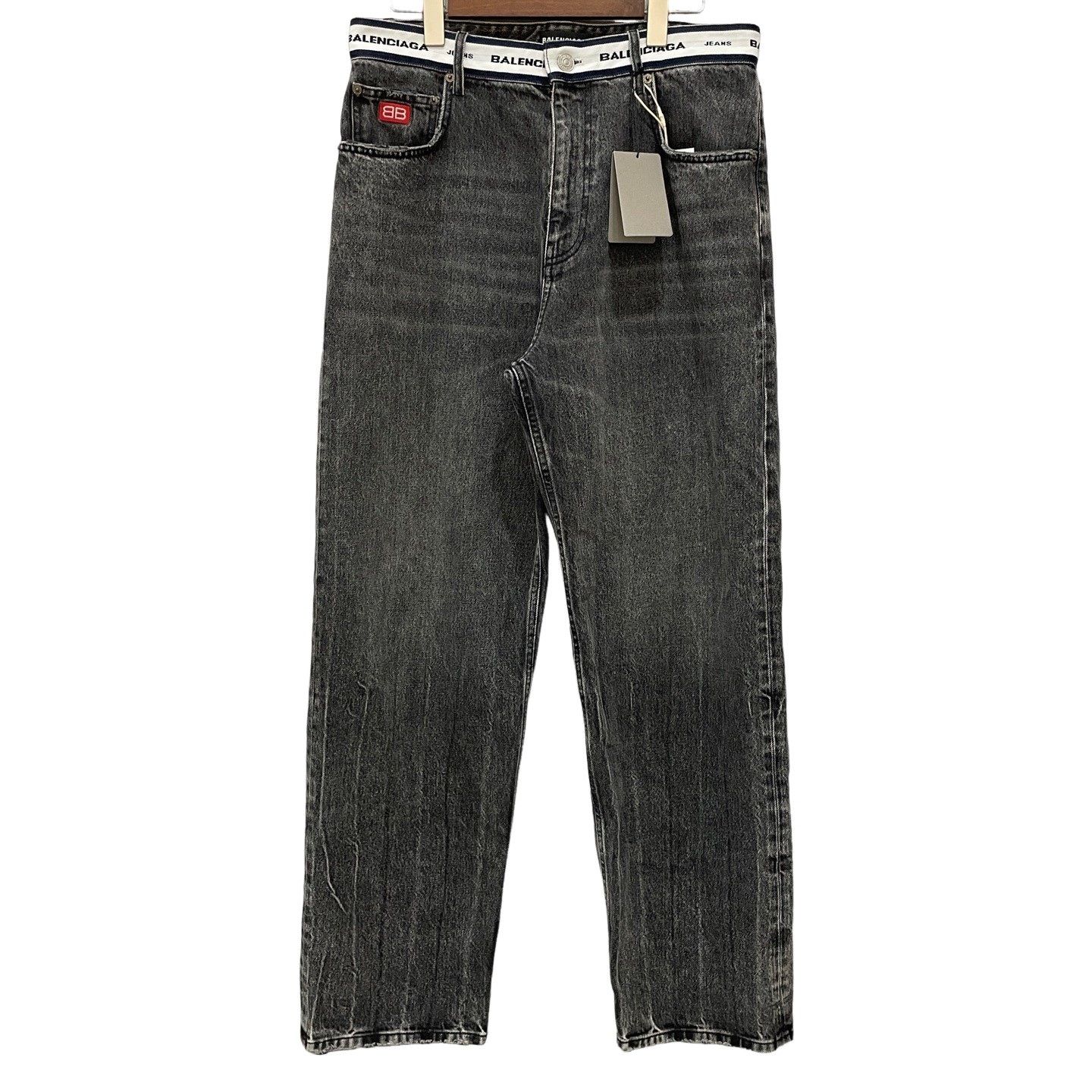 Balenciaga Balenciaga Washed Logo Waistband Jeans Size S Size US 30 / EU 46 - 1 Thumbnail