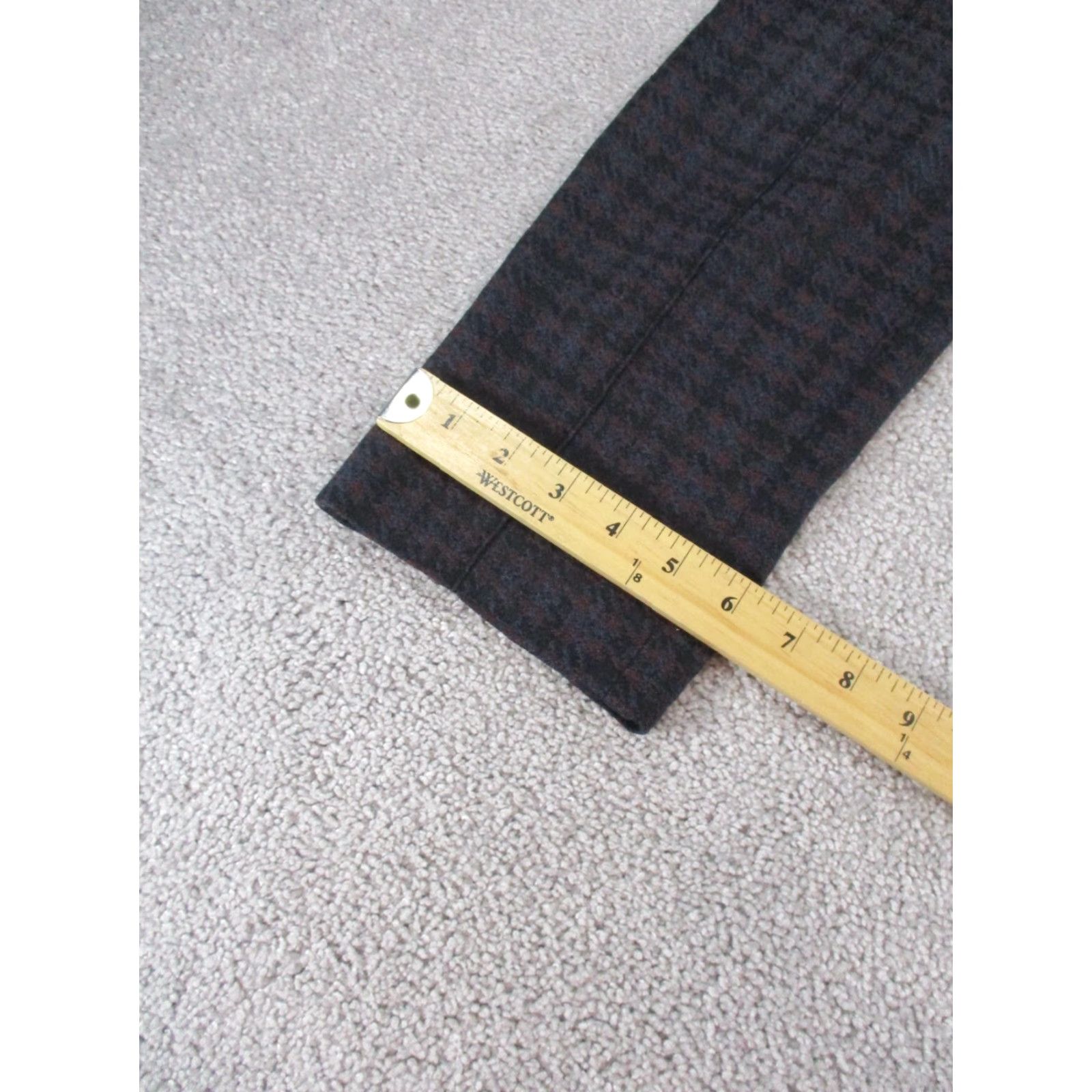 Theory Theory Pants Womens 4 Black Knit Cotton Nylon Spandex Tapered Flat Front Dress Pants Check Theory Size 27" / US 4 / IT 40 - 6 Thumbnail