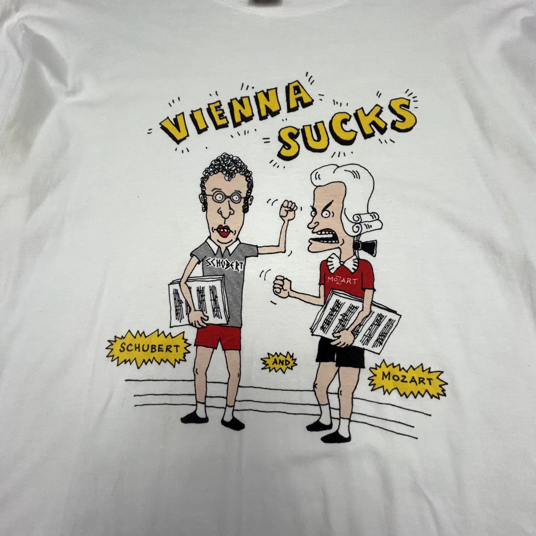 Vintage VINTAGE Beavis and Butthead Shirt Mens XL Vienna Sucks Mozart Schubert RARE 90s Size US XL / EU 56 / 4 - 5 Thumbnail