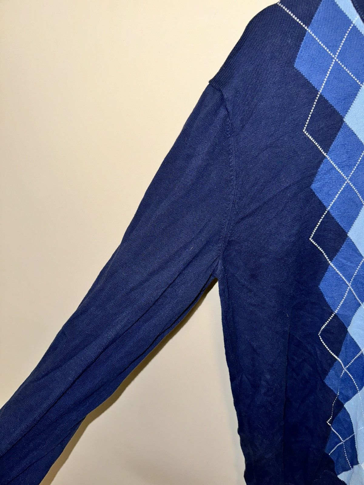 Old Navy × Other × Vintage OLD NAVY Men’s Argyle V-Neck Sweater Size US XL / EU 56 / 4 - 4 Thumbnail