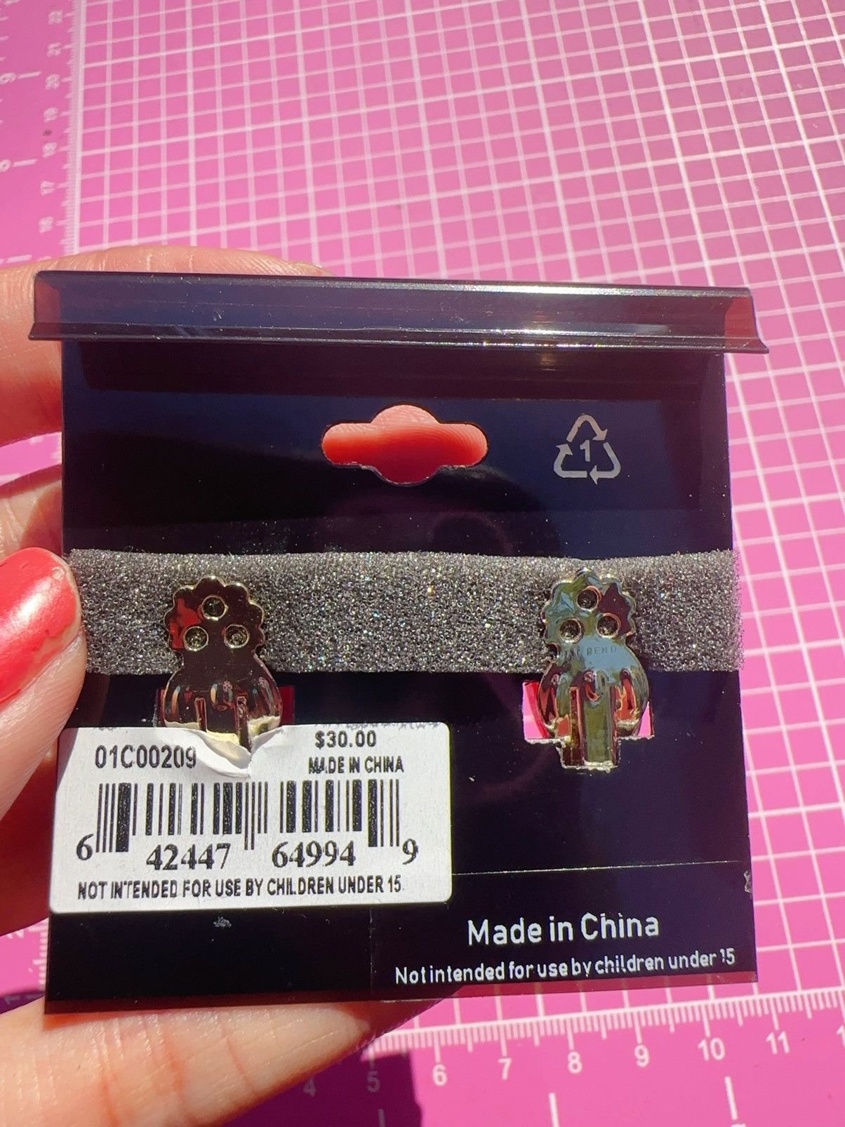 Anne Klein Anne Klein comfort clip on earrings silver tone red Size ONE SIZE - 4 Thumbnail
