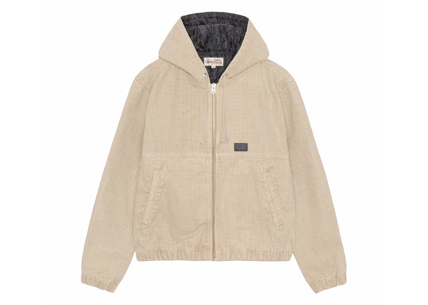 Stussy × Vintage Stussy Work Canvas Needle Punch Jacket Khaki Size Medium Size US M / EU 48-50 / 2 - 2 Thumbnail