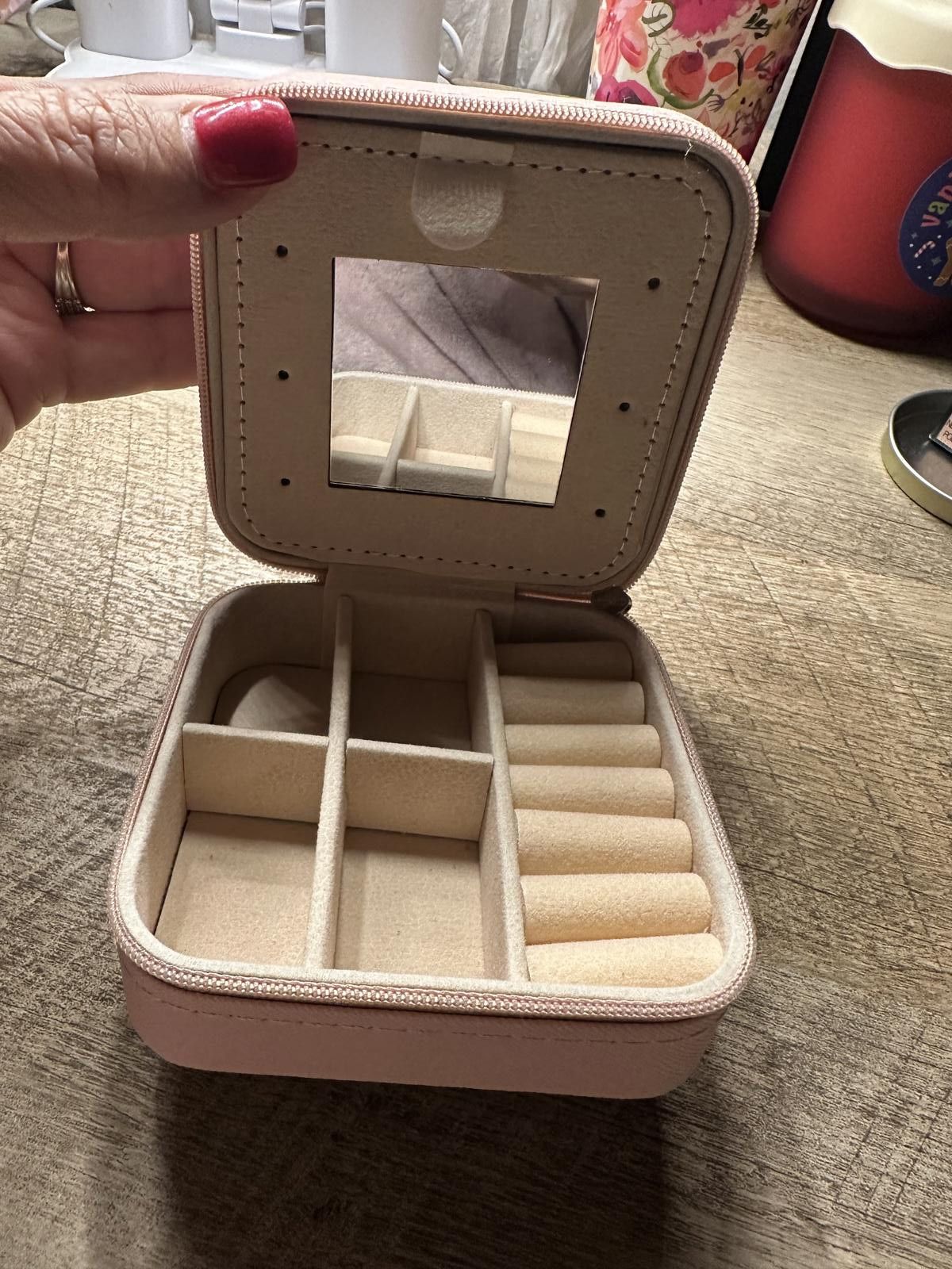 Unknown London Pink Jewelry Box with Mirror and Initial 'S' Size ONE SIZE - 2 Thumbnail