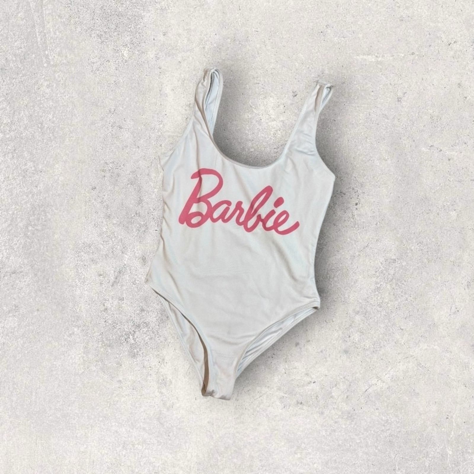 Forever 21 White Barbie Swimsuit with Pink Logo Size M / US 6-8 / IT 42-44 - 1 Preview