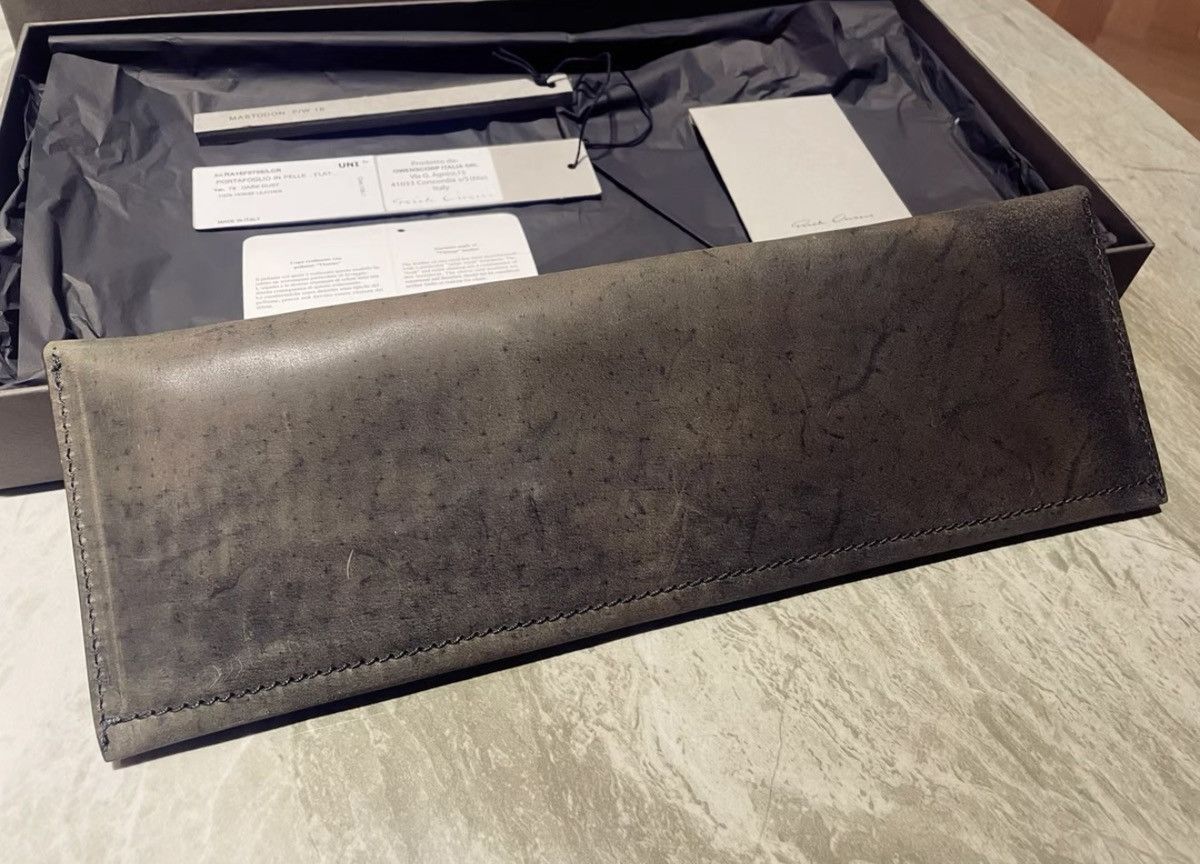 Rick Owens Rick Owens Mainline Distressed & Horsehide Long Wallet Size ONE SIZE - 3 Thumbnail