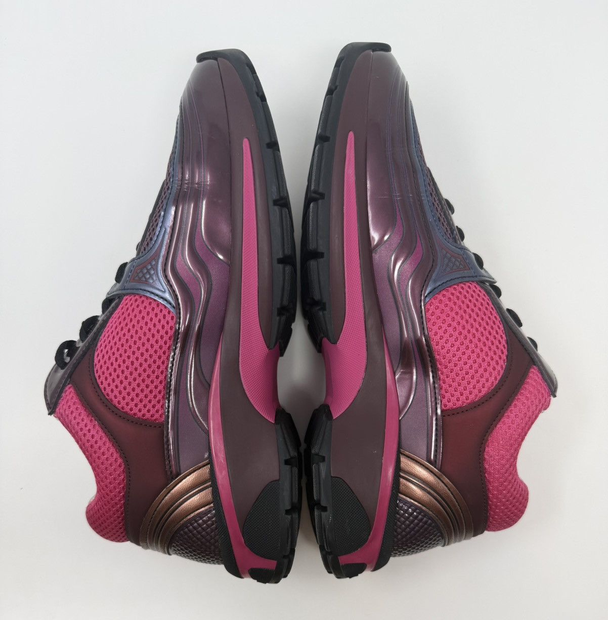 Chanel Chanel CC Low Top Trainer Sneaker Pink/Burgandy Size US 8 / IT 38 - 4 Thumbnail