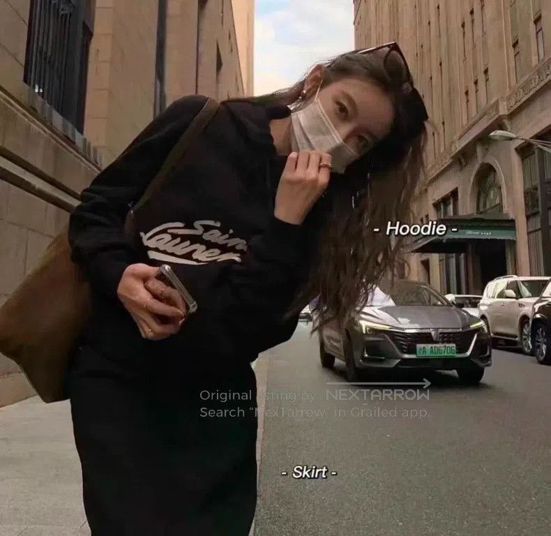 Saint Laurent Paris Saint Laurent Paris Black Slogan Fleece Hoodie Size US M / EU 48-50 / 2 - 8 Thumbnail