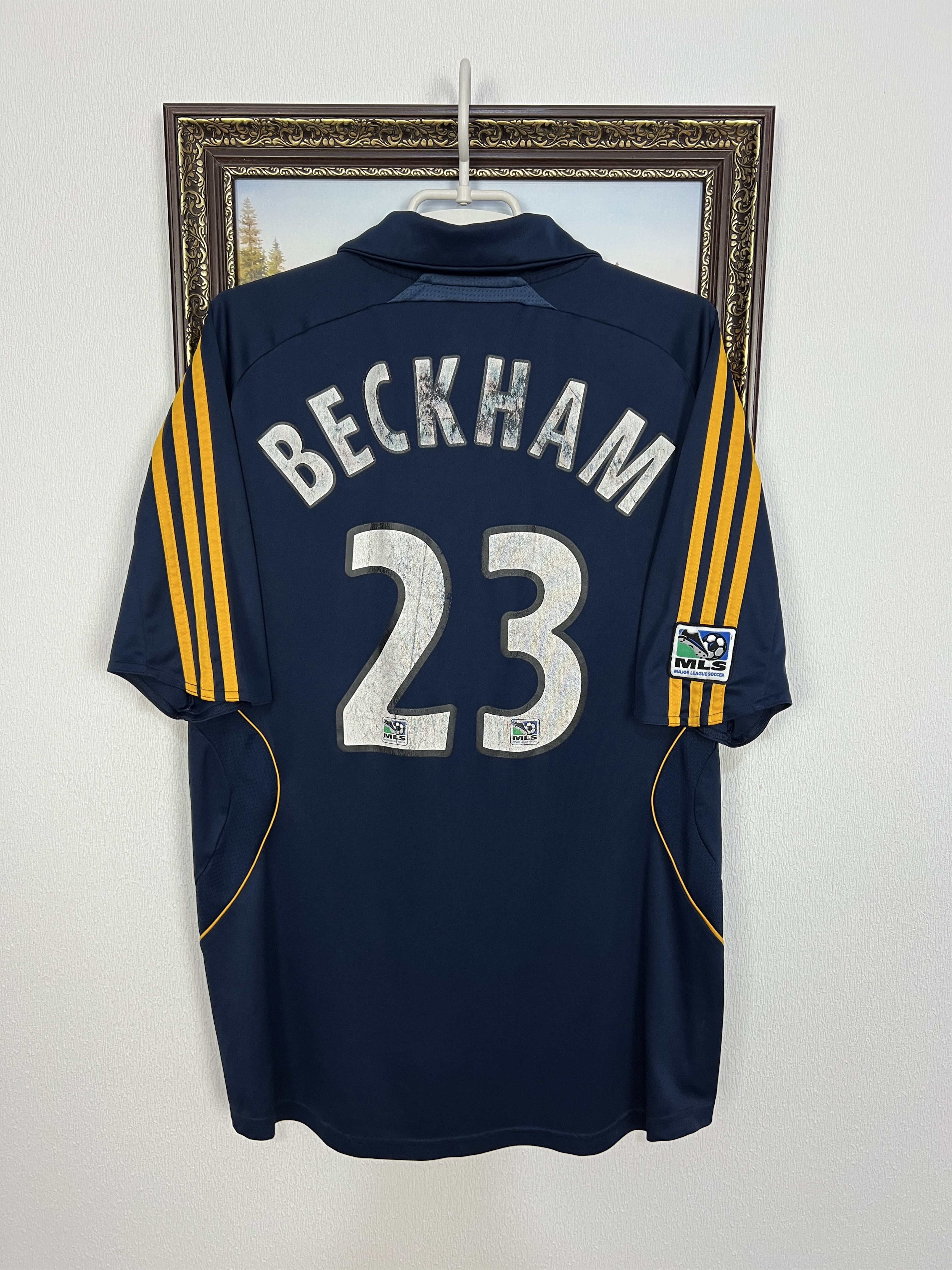 Adidas Los Angeles Galaxy football shirt Soccer #23 Beckham Jersey Size US L / EU 52-54 / 3 - 9 Thumbnail