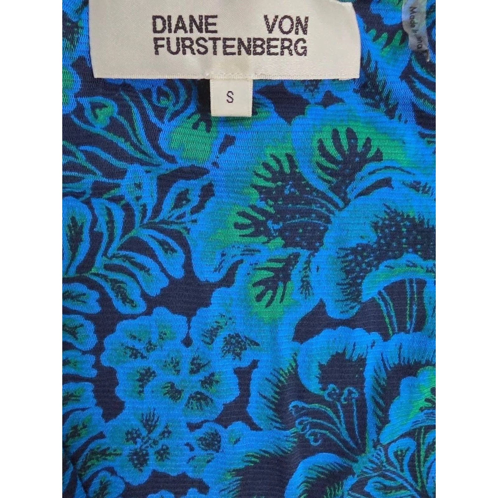 Diane von Furstenberg Diane von Furstenberg - Blue & Green Dress Size S A001551 Size S / US 4 / IT 40 - 7 Thumbnail