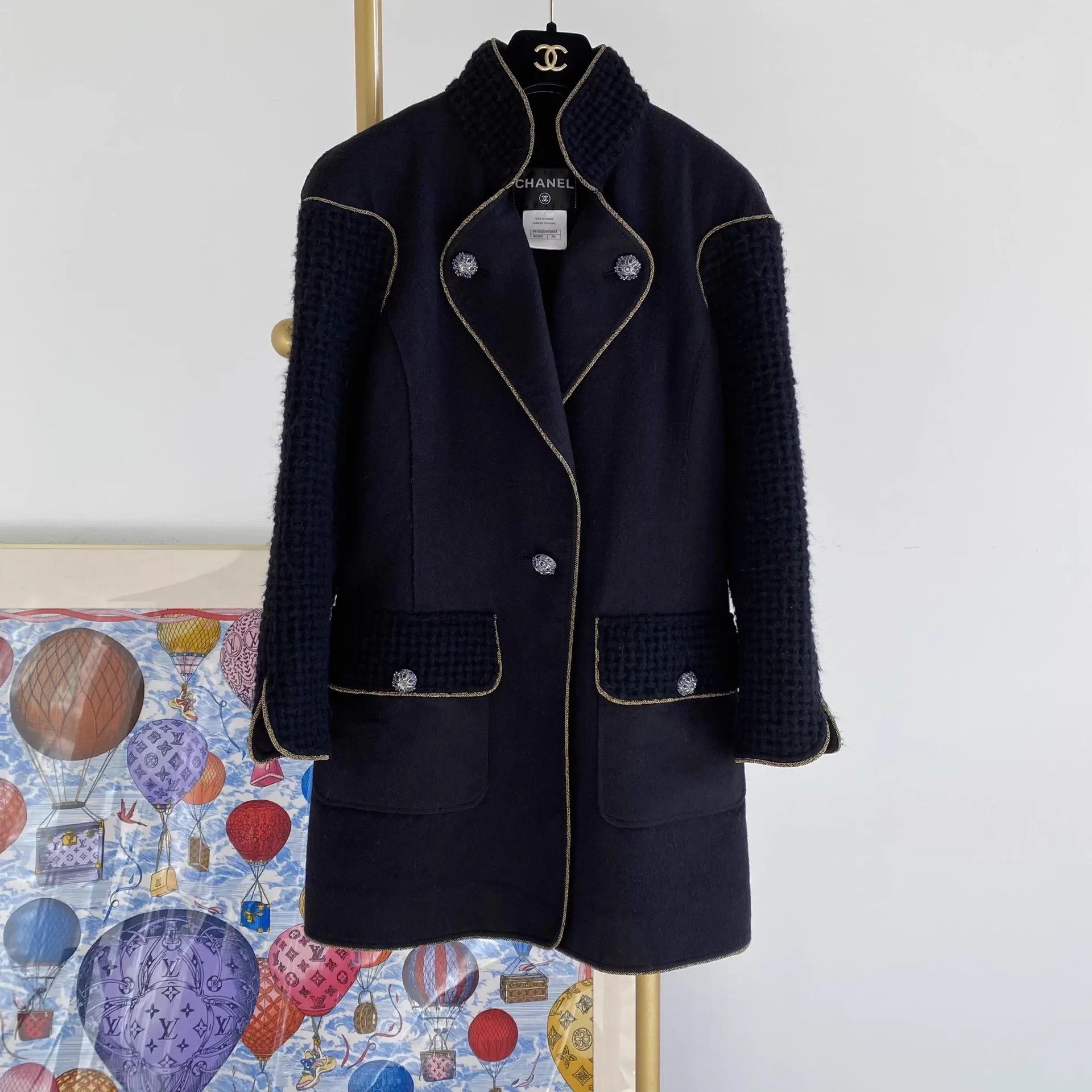 Chanel Chanel Women's Black Wool Salzburg Jacket 40 Size M / US 6-8 / IT 42-44 - 2 Thumbnail