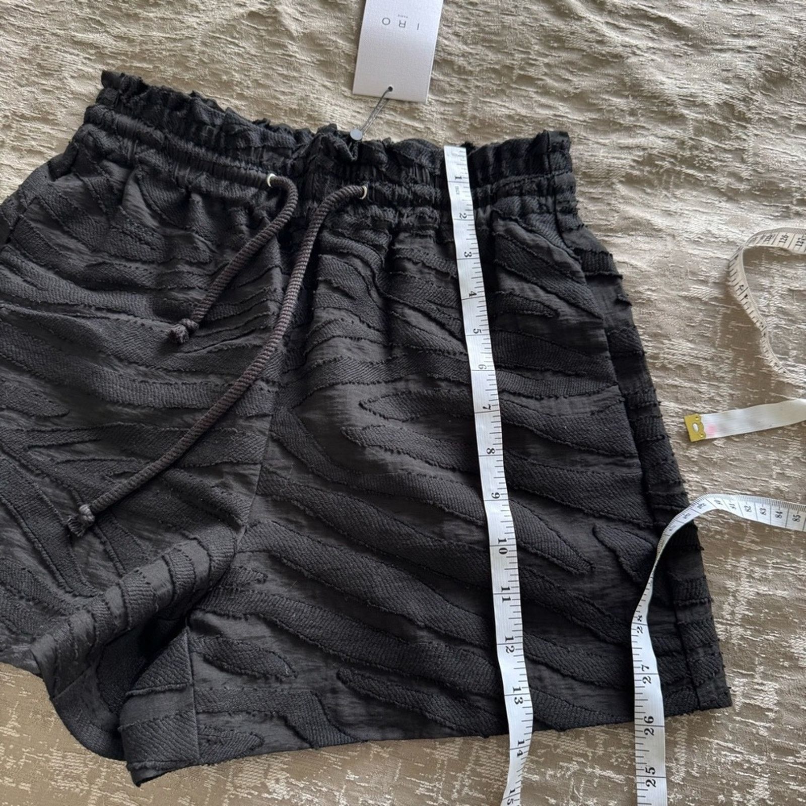 Iro NWT! IRO Black Textured High Waisted Shorts, Size 32 Size 24" / US 00 / IT 34 - 10 Thumbnail