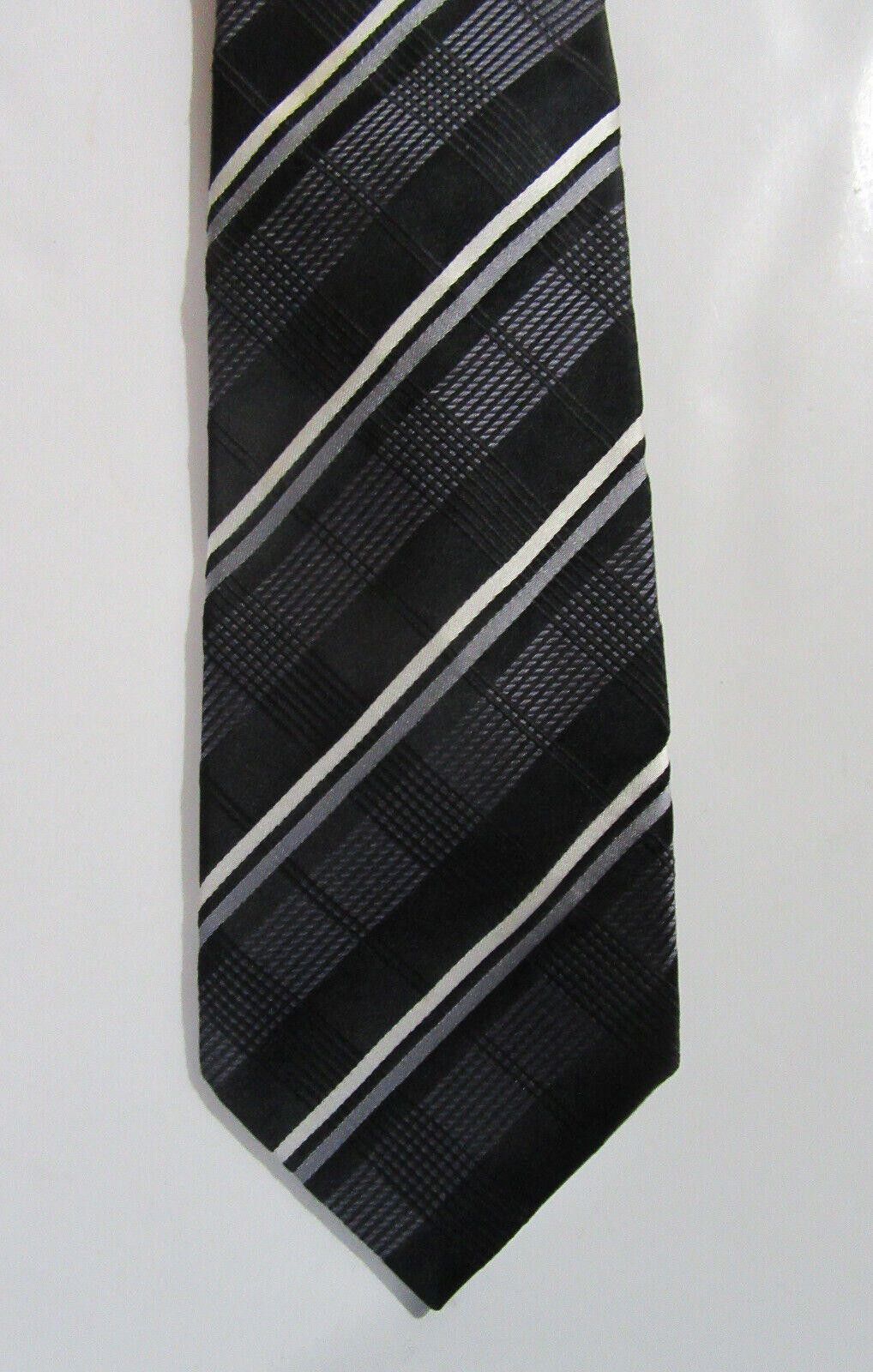 Designer Donald J. Trump Signature Collection Necktie Black Striped Size ONE SIZE - 3 Thumbnail