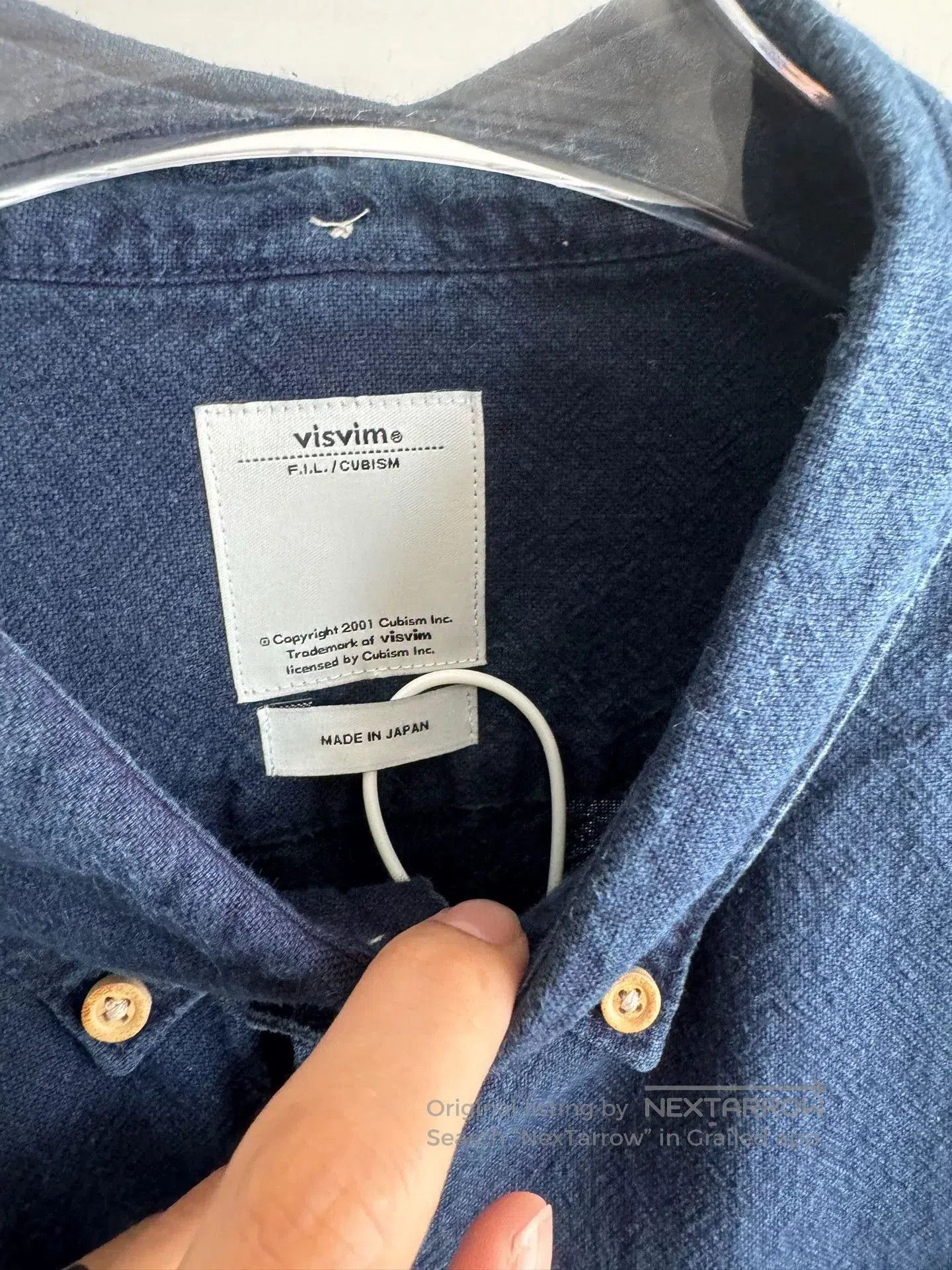 Visvim Visvim Limited Edition Indigo Stitch Shirt. Size US L / EU 52-54 / 3 - 5 Thumbnail