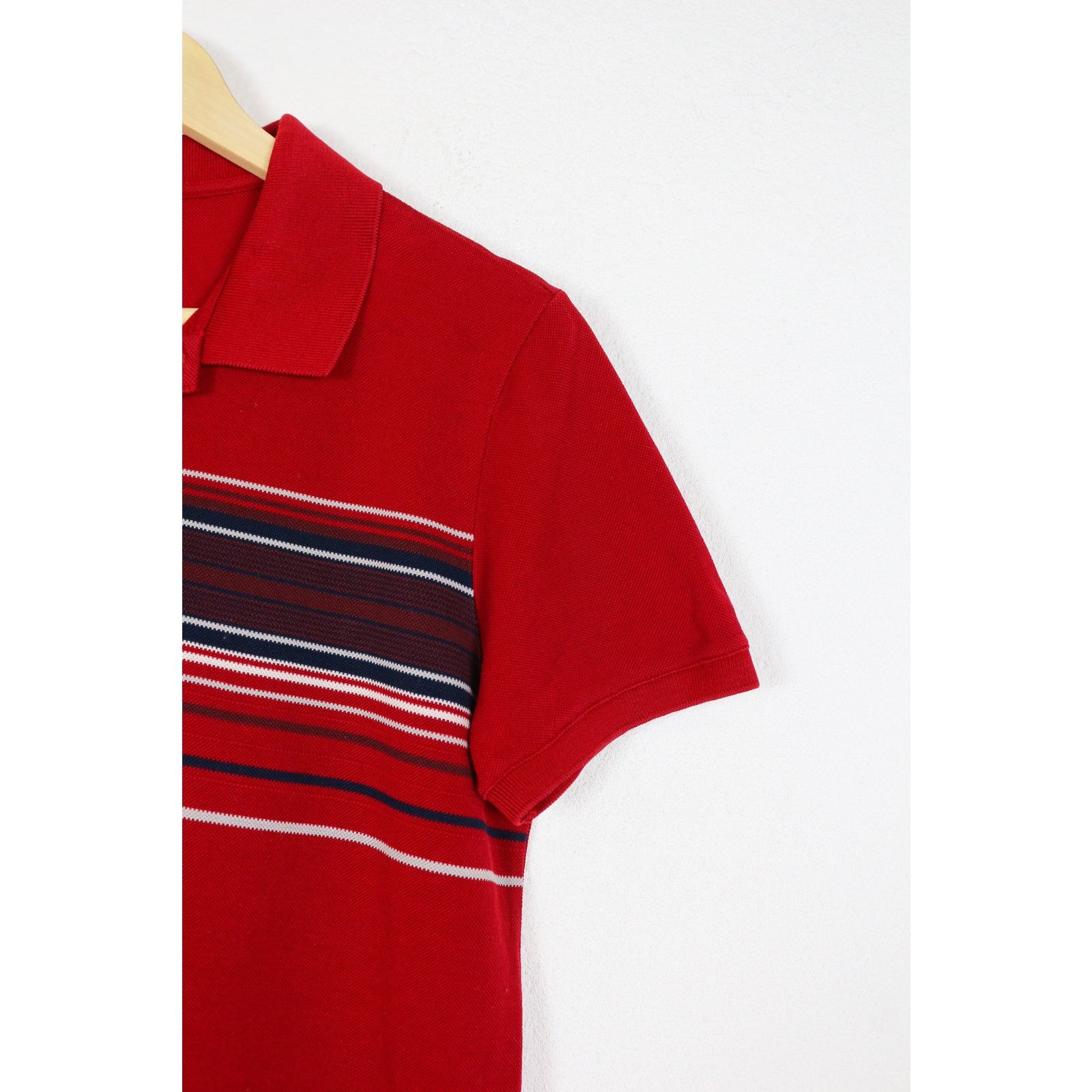 Prada Prada Rubbed Logo Tab Polo Shirt Rugby Red 90s Y2K Size US M / EU 48-50 / 2 - 2 Thumbnail