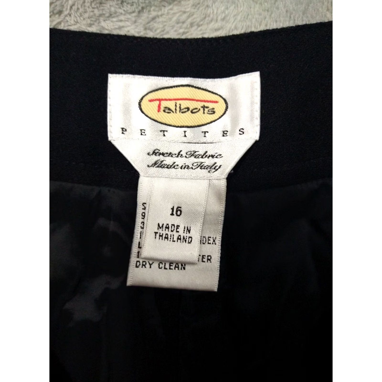 Talbots Talbots Dress Pants Women 16 Petite Black Wool Stretch Wide Leg High Rise Career Size 38" / US 16 / IT 52 - 7 Thumbnail