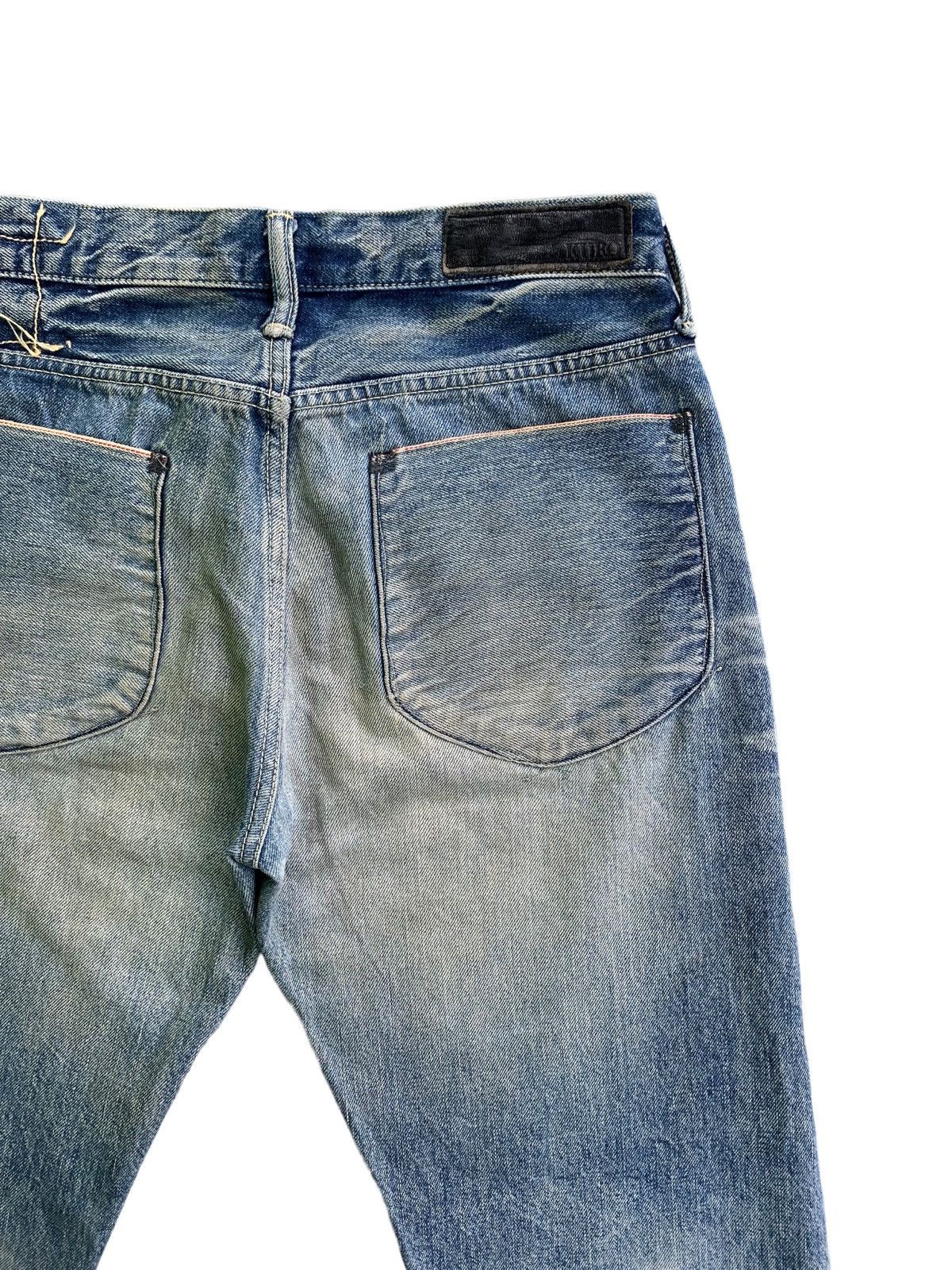If Six Was Nine × KURO × Le Grande Bleu (L.G.B.) Vintage Kuro Selvedge Mud Wash Distress Jeans Size US 29 - 14 Thumbnail