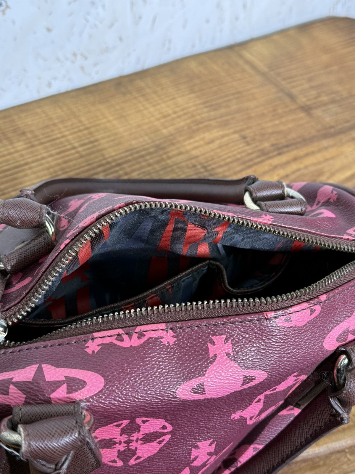 Vivienne Westwood Vivienne Westwood Orb Logo Allover Mini Handle Bag Size ONE SIZE - 13 Thumbnail