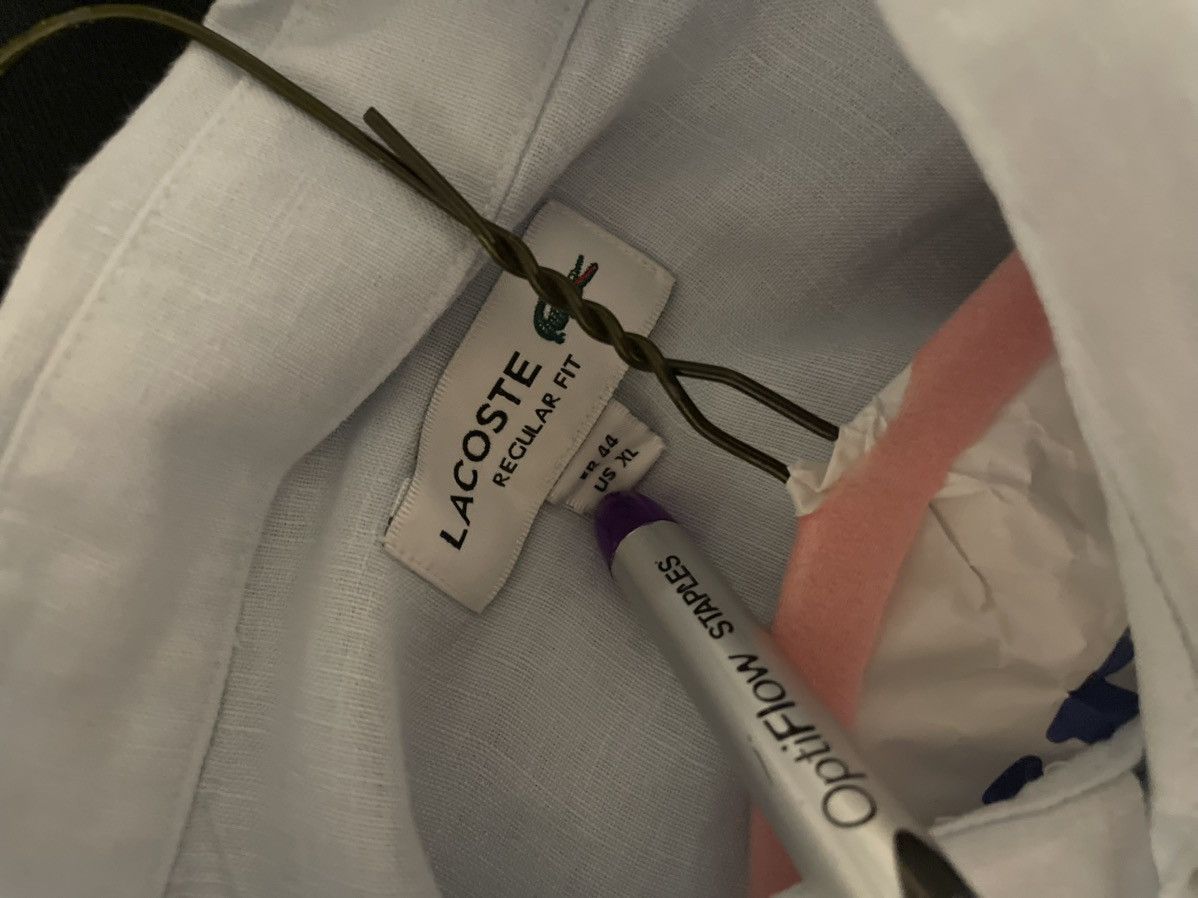 Lacoste Lacoste Linen Shirt Size US XL / EU 56 / 4 - 4 Thumbnail