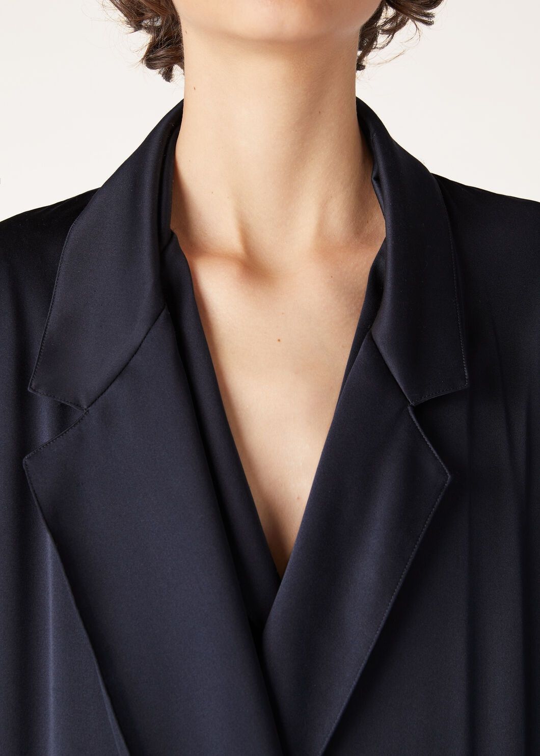 Loro Piana o1w1db10825 FAO3383 Tiziana Coat in Navy Blue Size L / US 10 / IT 46 - 3 Thumbnail