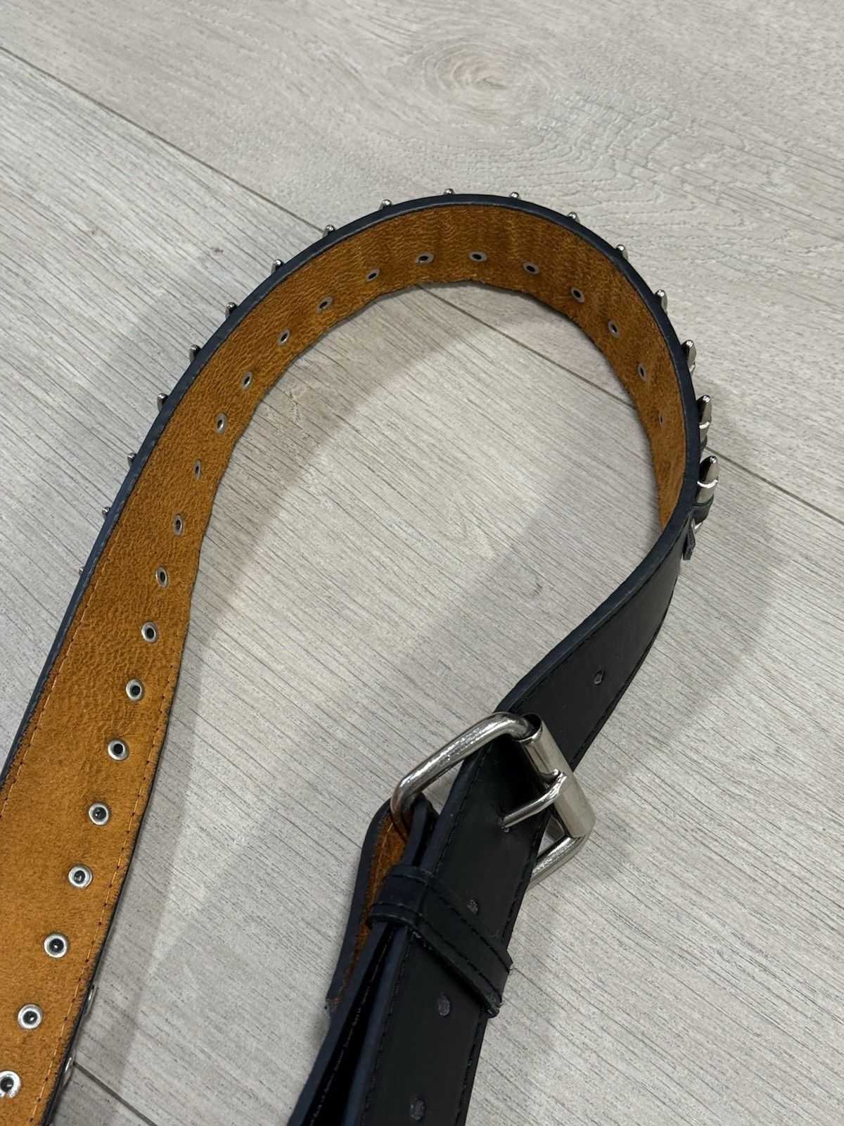 Vintage Funky Punk London Leather Belt Bullet y2k Festival Gothic Size 34 - 9 Thumbnail