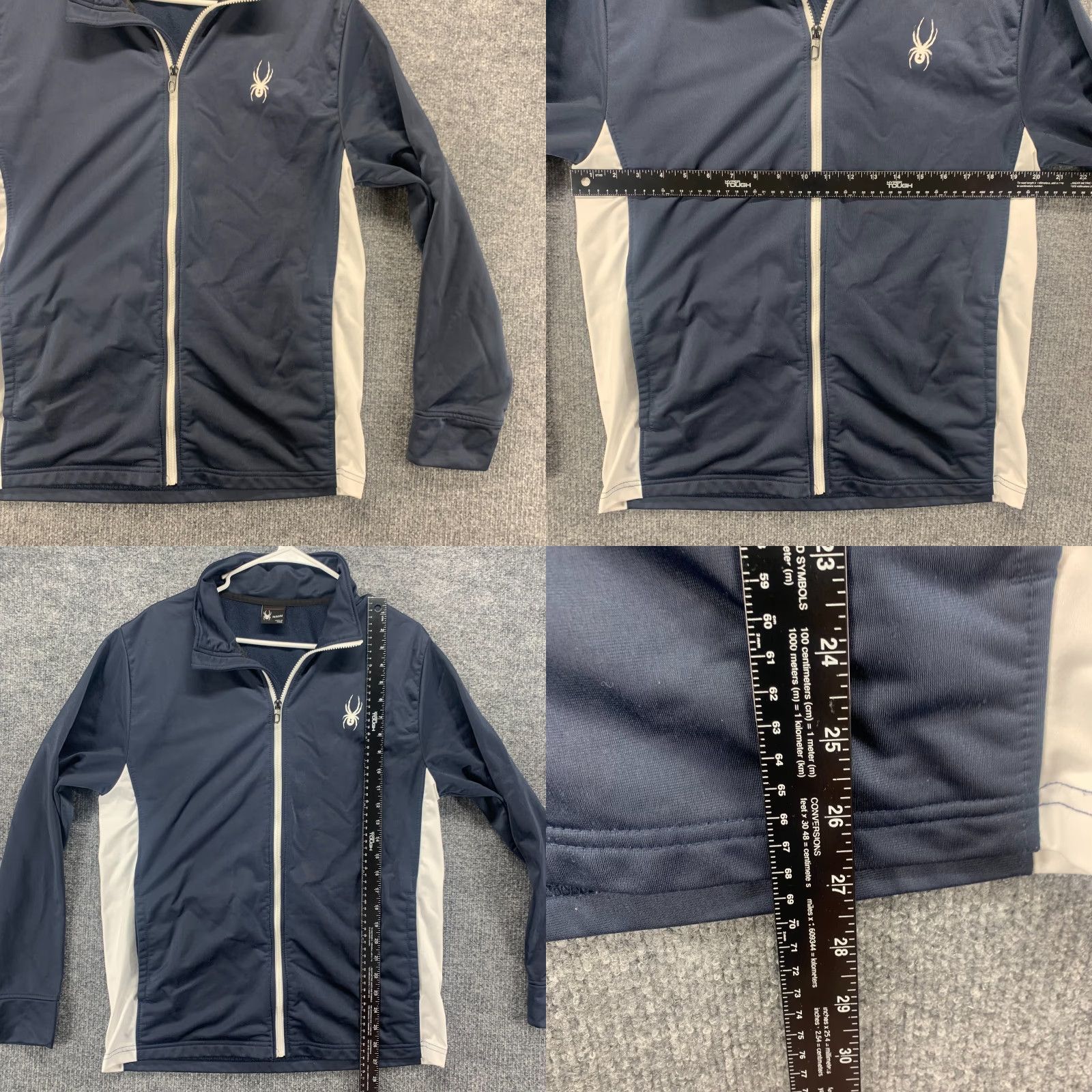 Spyder Spyder Jacket Mens Medium Blue Full Zip Track Active Polyester Pocket Athletic Size US M / EU 48-50 / 2 - 8 Thumbnail