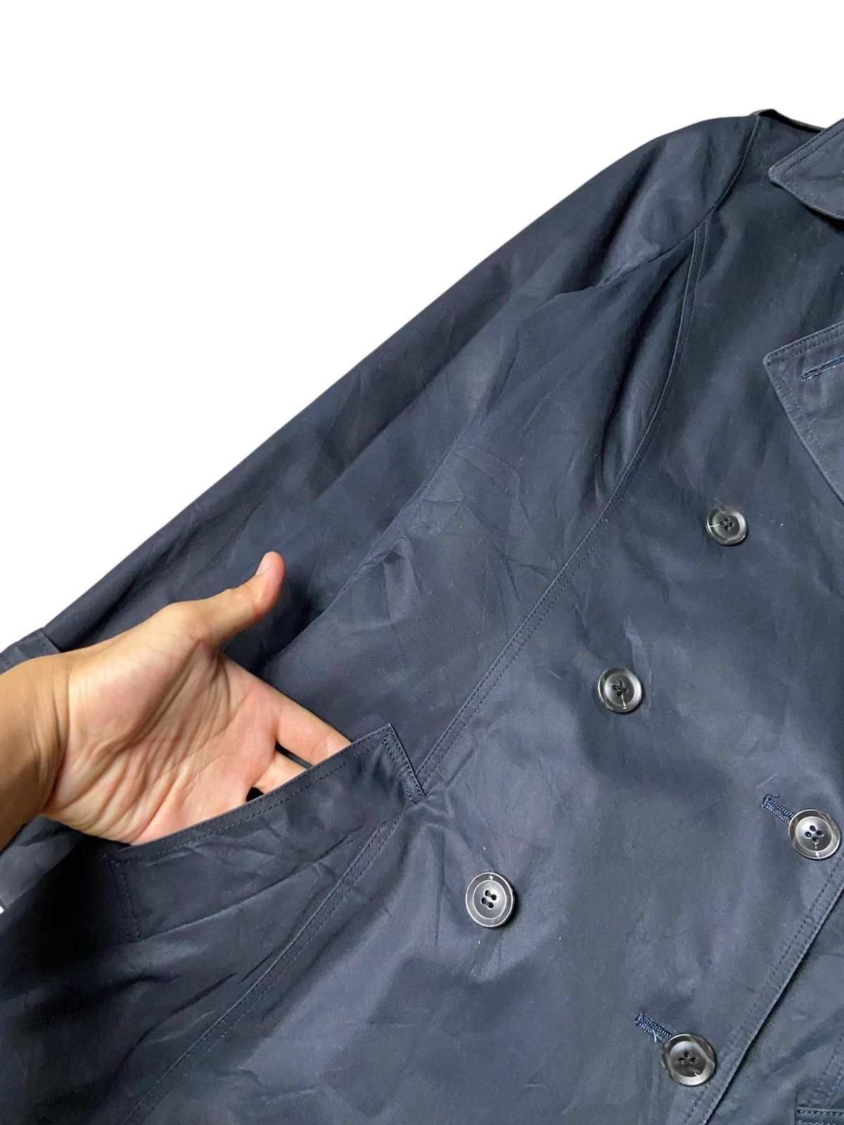Japanese Brand Natural Beauty Basic Double Breasted Trench Coat (163) Size M / US 6-8 / IT 42-44 - 6 Thumbnail