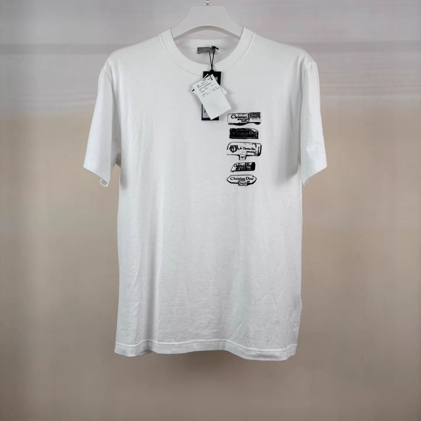 Dior Dior Flocked Archive Tag Oversized Unisex Tee XS/M Size US M / EU 48-50 / 2 - 1 Thumbnail
