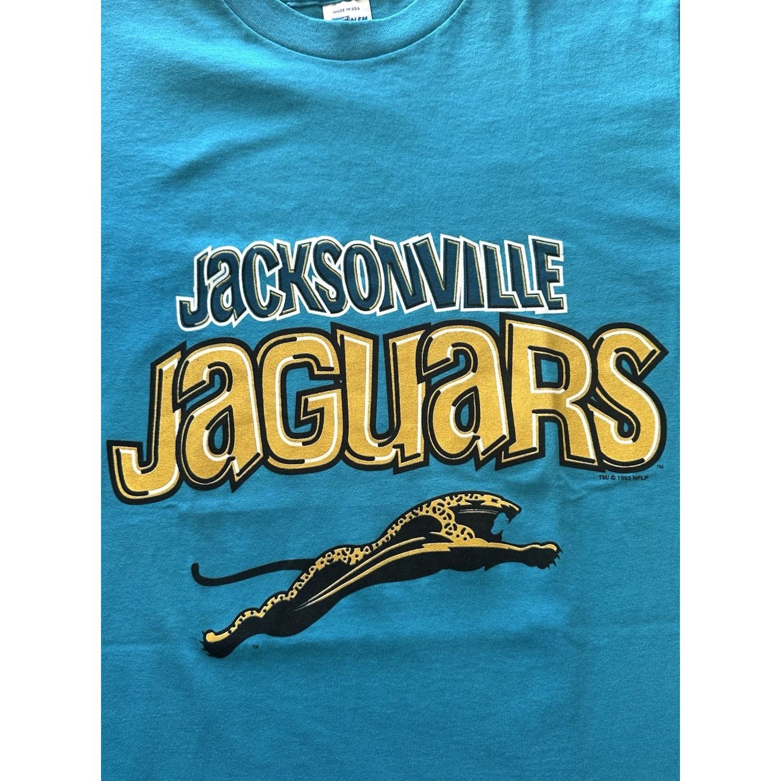 Salem Sportswear VTG 90s Salem Jacksonville Jaguars Banned Logo Tee Men's Graffiti Sz Medium NWOT Size US M / EU 48-50 / 2 - 2 Thumbnail