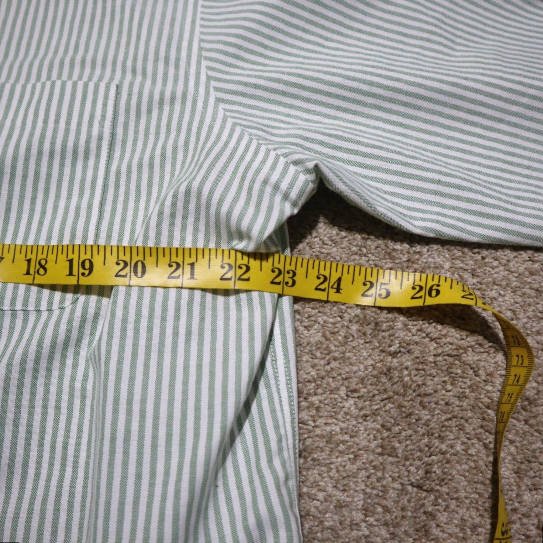 Stafford VINTAGE Stafford Green Striped Button-Up Shirt Long Sleeve Adult Medium Men's Size US L / EU 52-54 / 3 - 5 Thumbnail