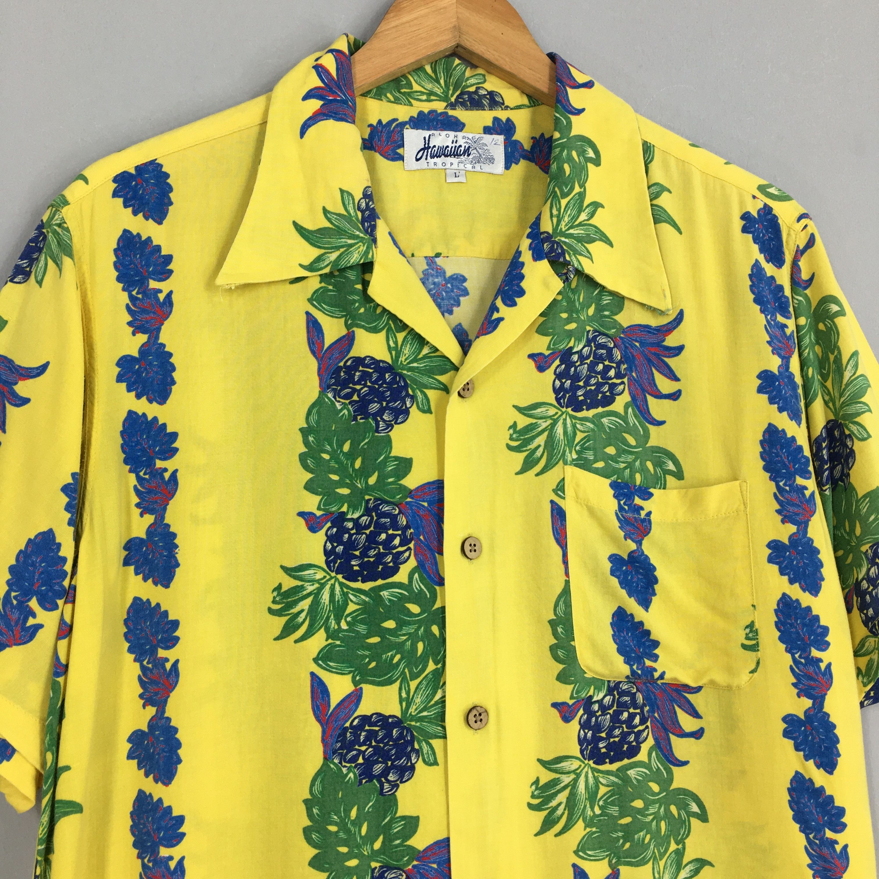 Other Vintage Aloha Floral Tropical Pineapples Hawaii Shirt Large Size US L / EU 52-54 / 3 - 3 Thumbnail